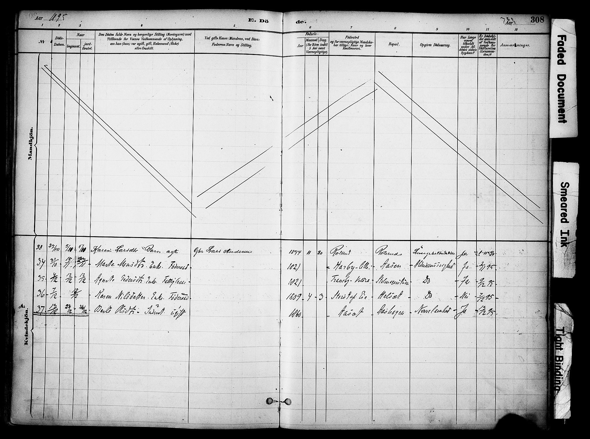 Ringsaker prestekontor, AV/SAH-PREST-014/K/Ka/L0017: Parish register (official) no. 17, 1891-1902, p. 308