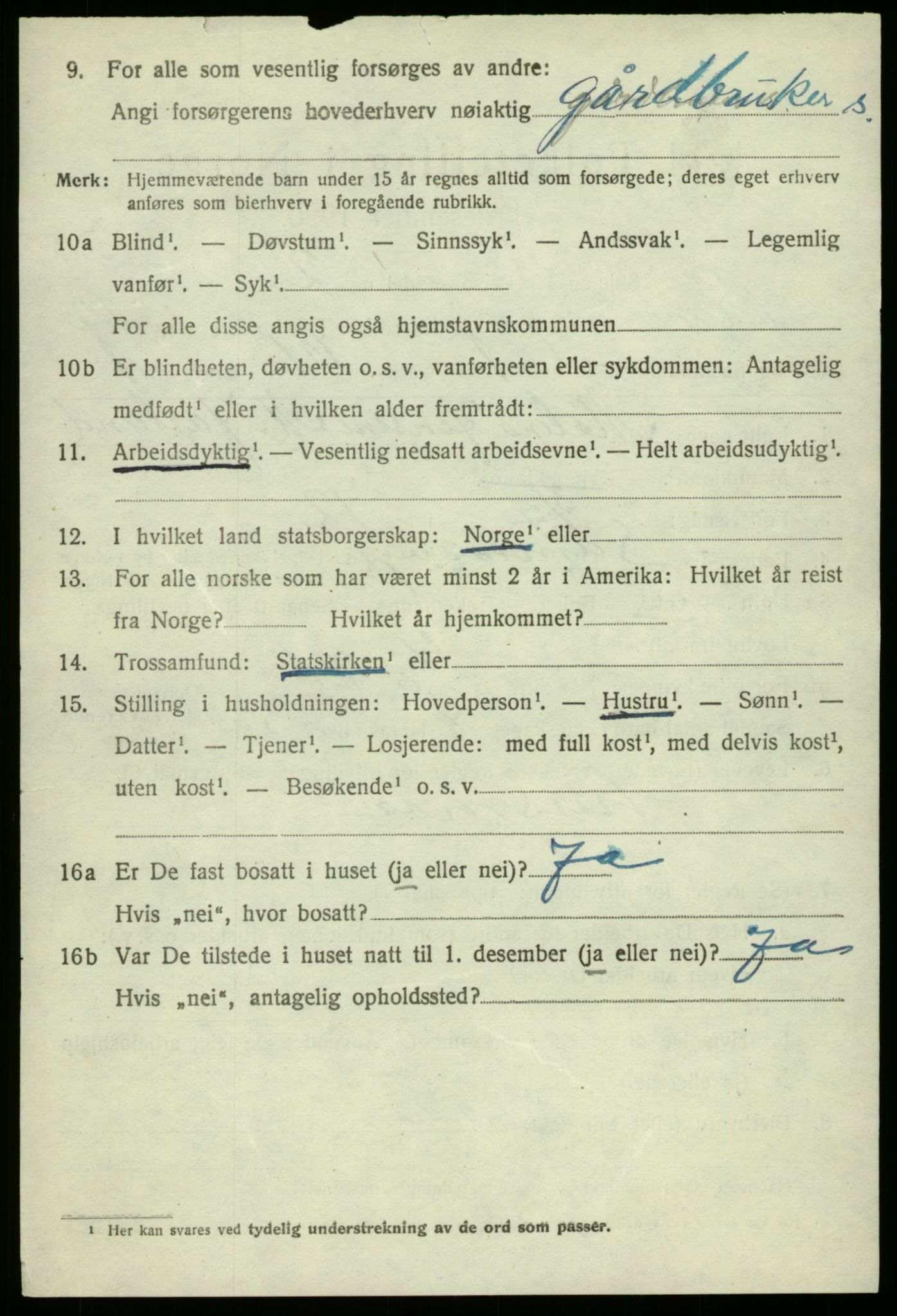 SAB, 1920 census for Samnanger, 1920, p. 4526