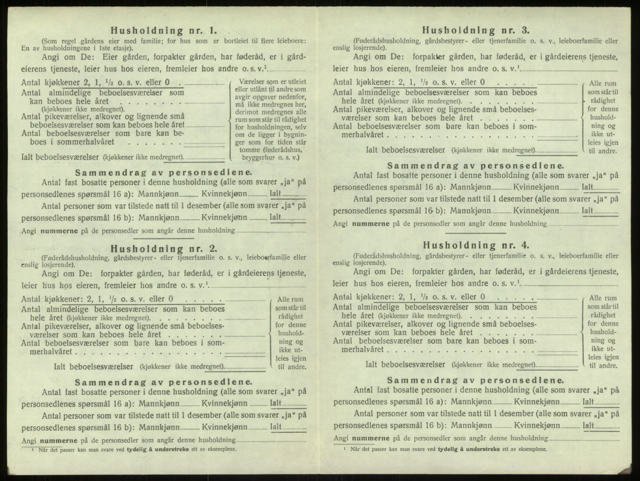 SAB, 1920 census for Haus, 1920, p. 1354