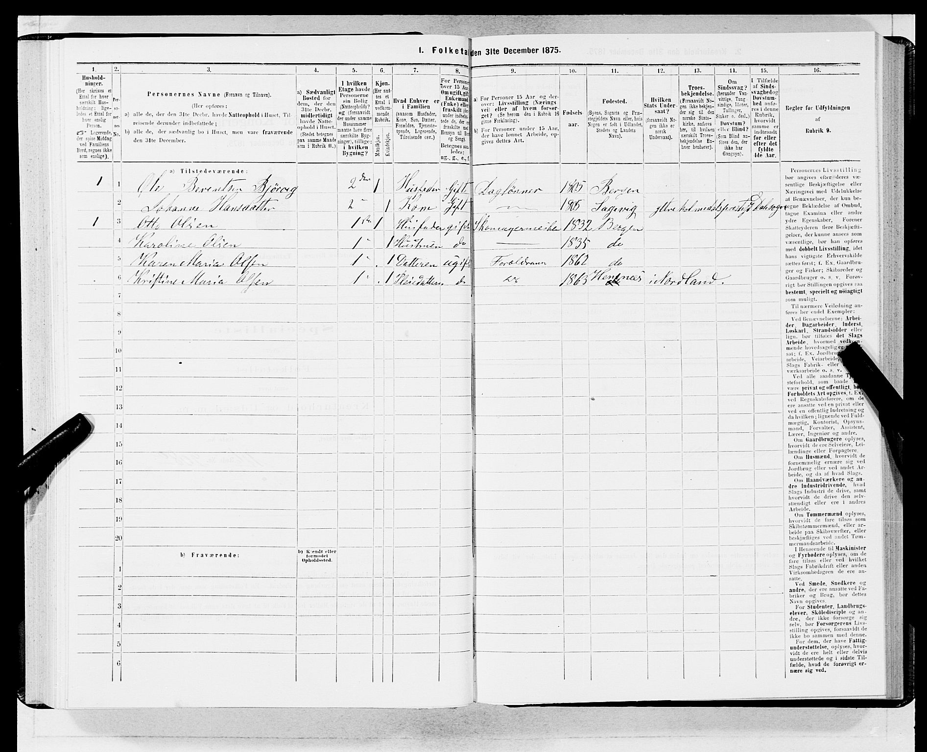 SAB, 1875 census for 1301 Bergen, 1875, p. 2766