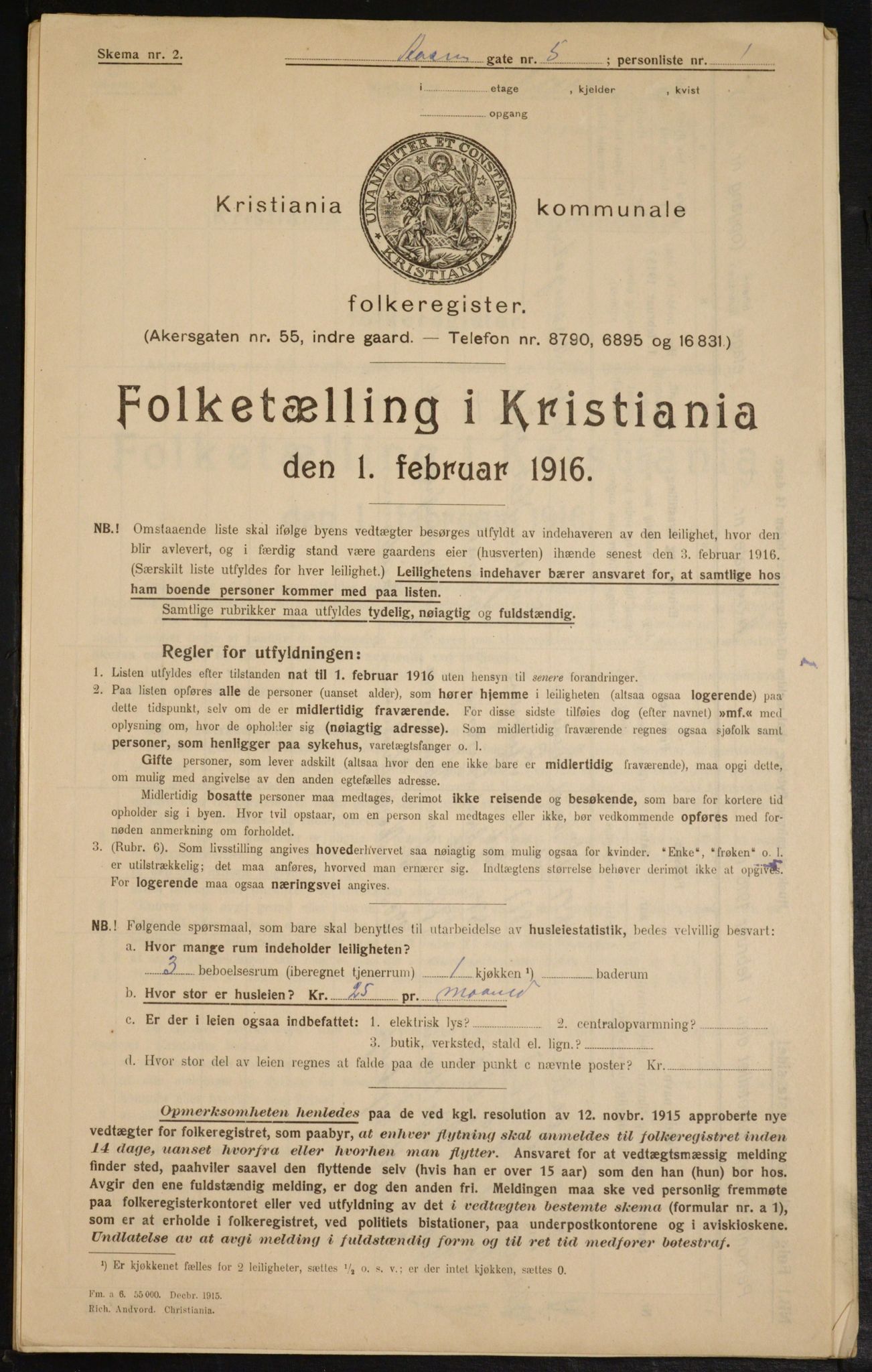 OBA, Municipal Census 1916 for Kristiania, 1916, p. 134771