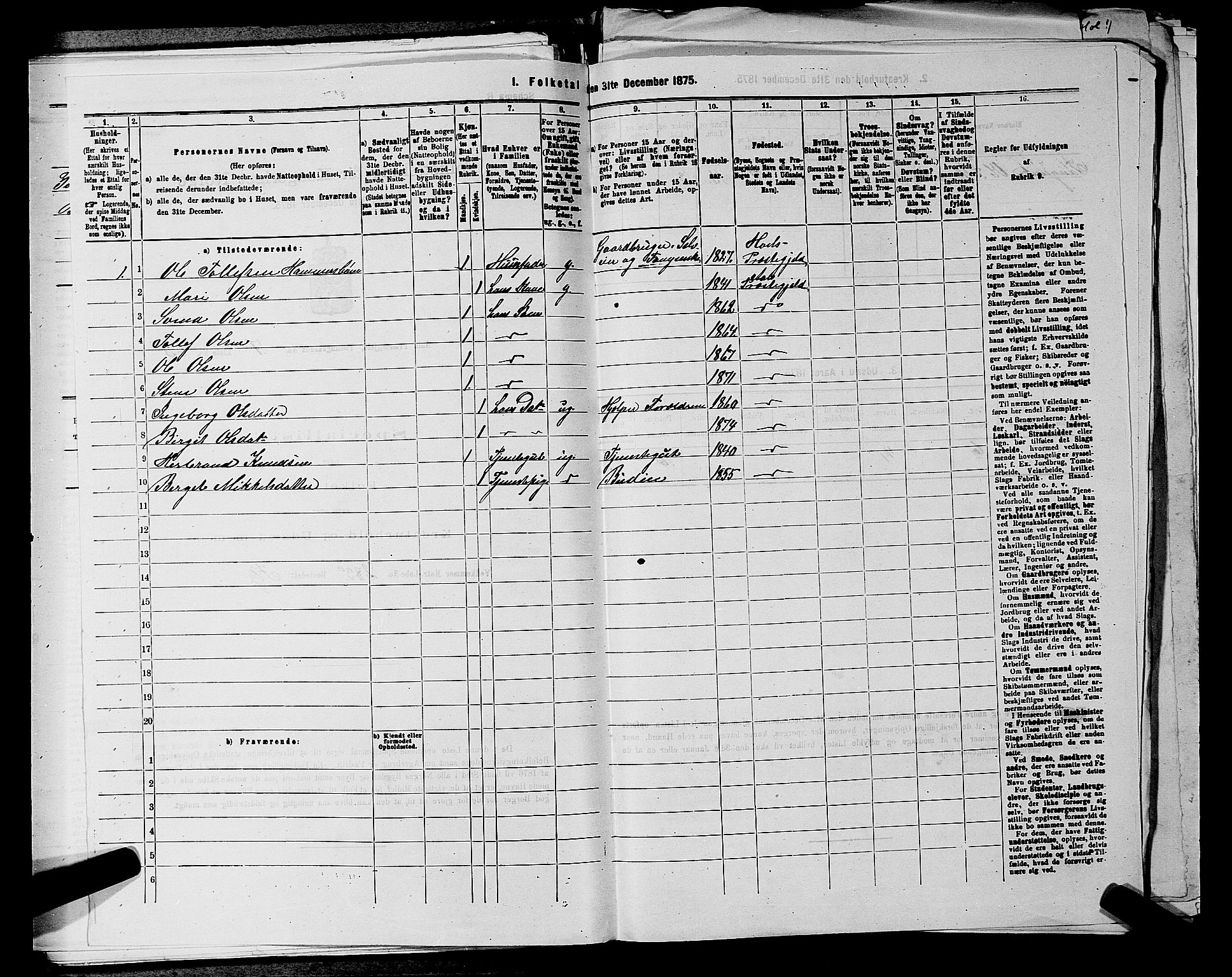 SAKO, 1875 census for 0619P Ål, 1875, p. 963