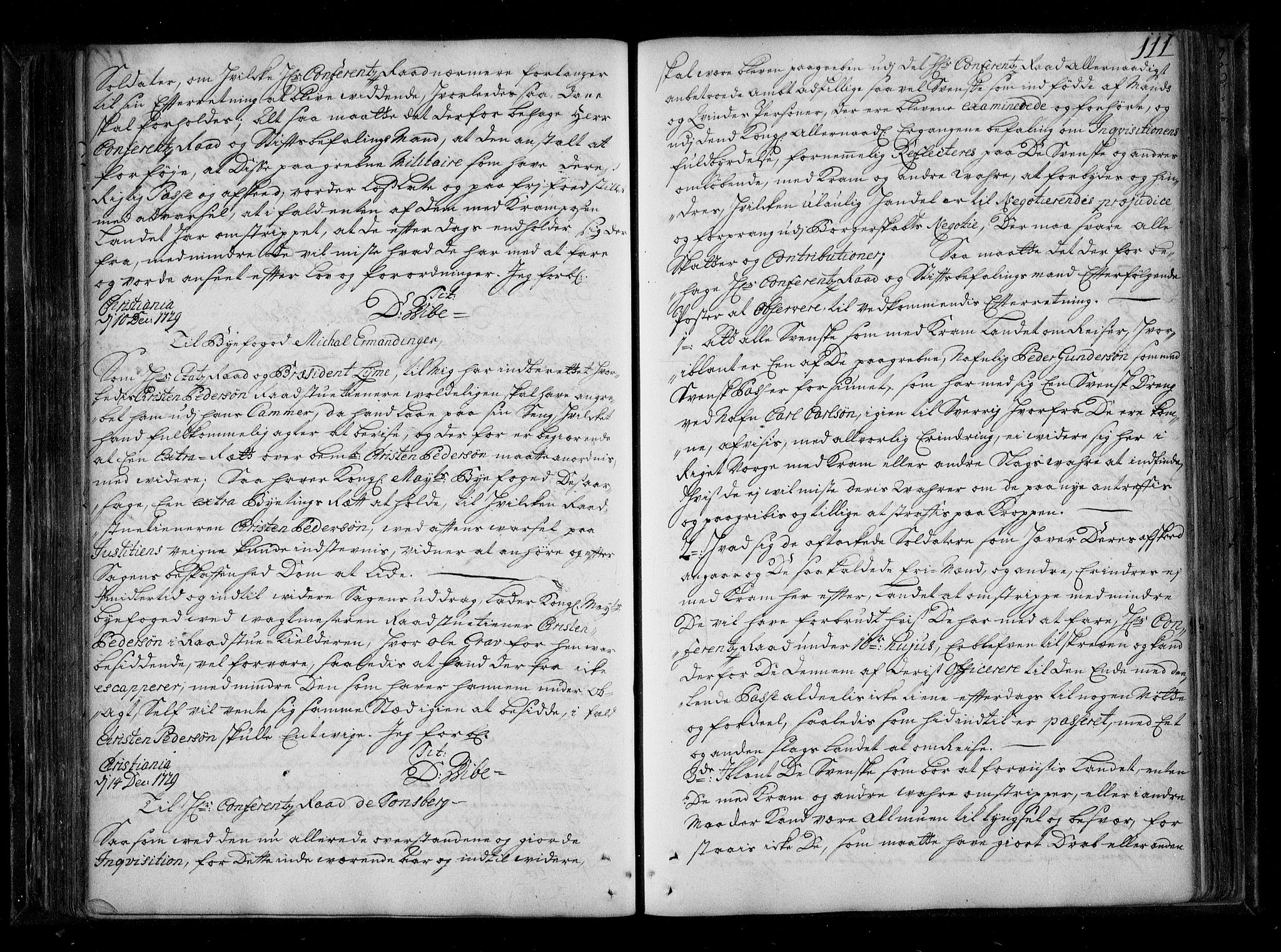 Stattholderembetet 1572-1771, AV/RA-EA-2870/Be/L0007: Ordreprotokoll, 1726-1731, p. 110b-111a