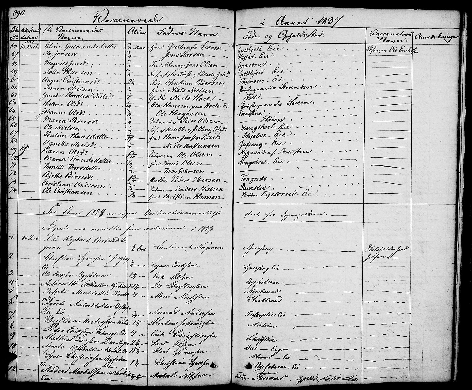 Nes prestekontor, Hedmark, SAH/PREST-020/K/Ka/L0003: Parish register (official) no. 3, 1827-1851, p. 390
