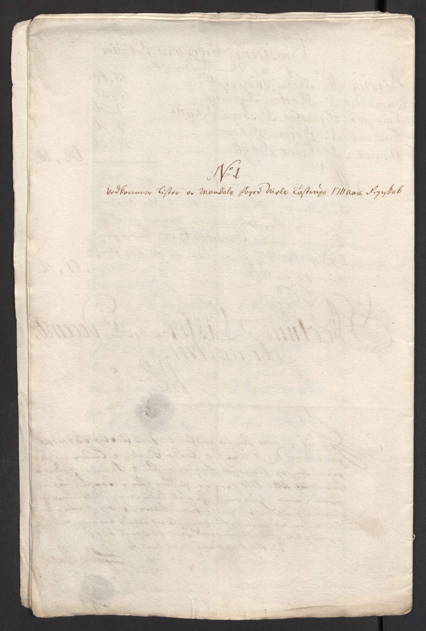 Rentekammeret inntil 1814, Reviderte regnskaper, Fogderegnskap, AV/RA-EA-4092/R43/L2554: Fogderegnskap Lista og Mandal, 1711, p. 30