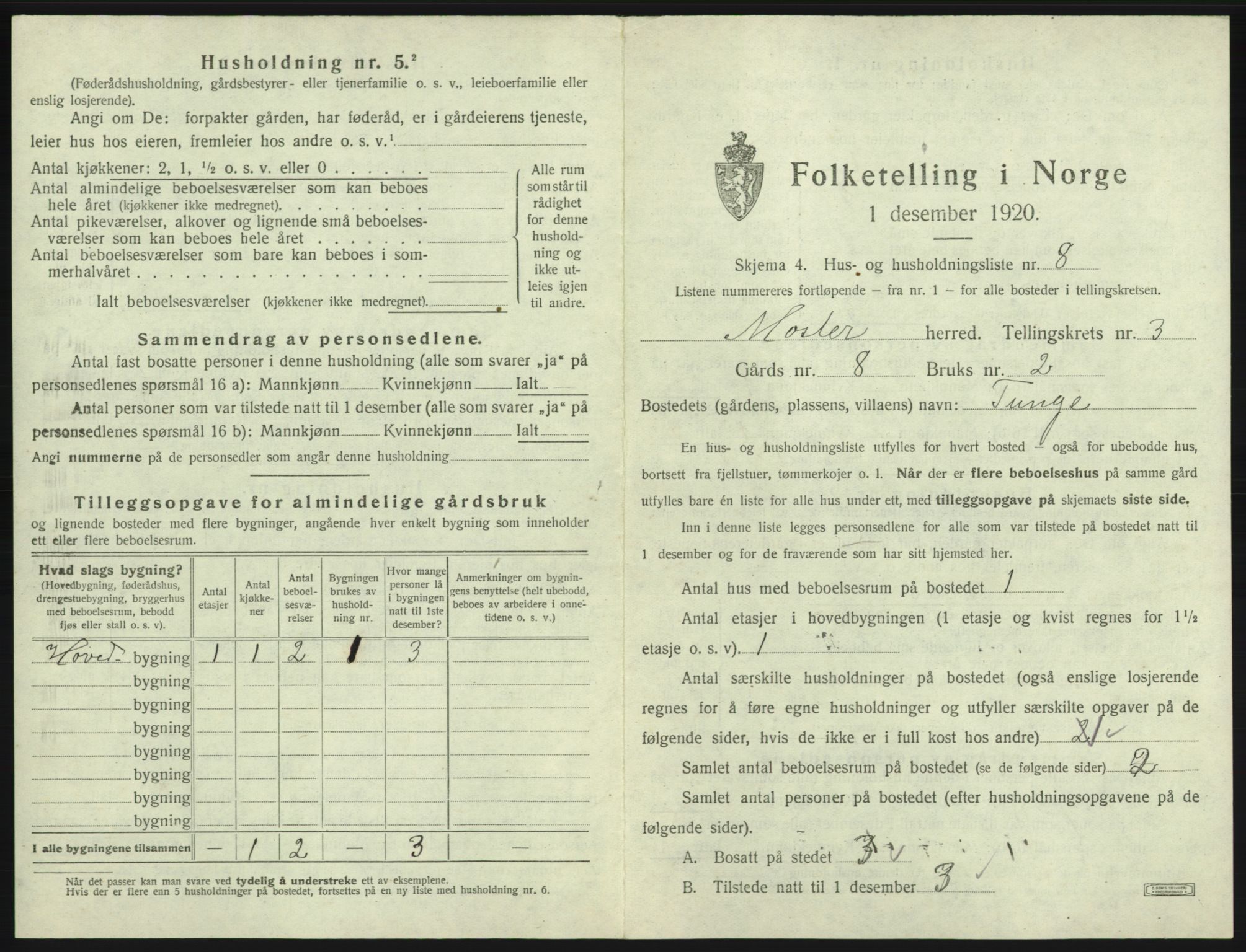 SAB, 1920 census for Moster, 1920, p. 128