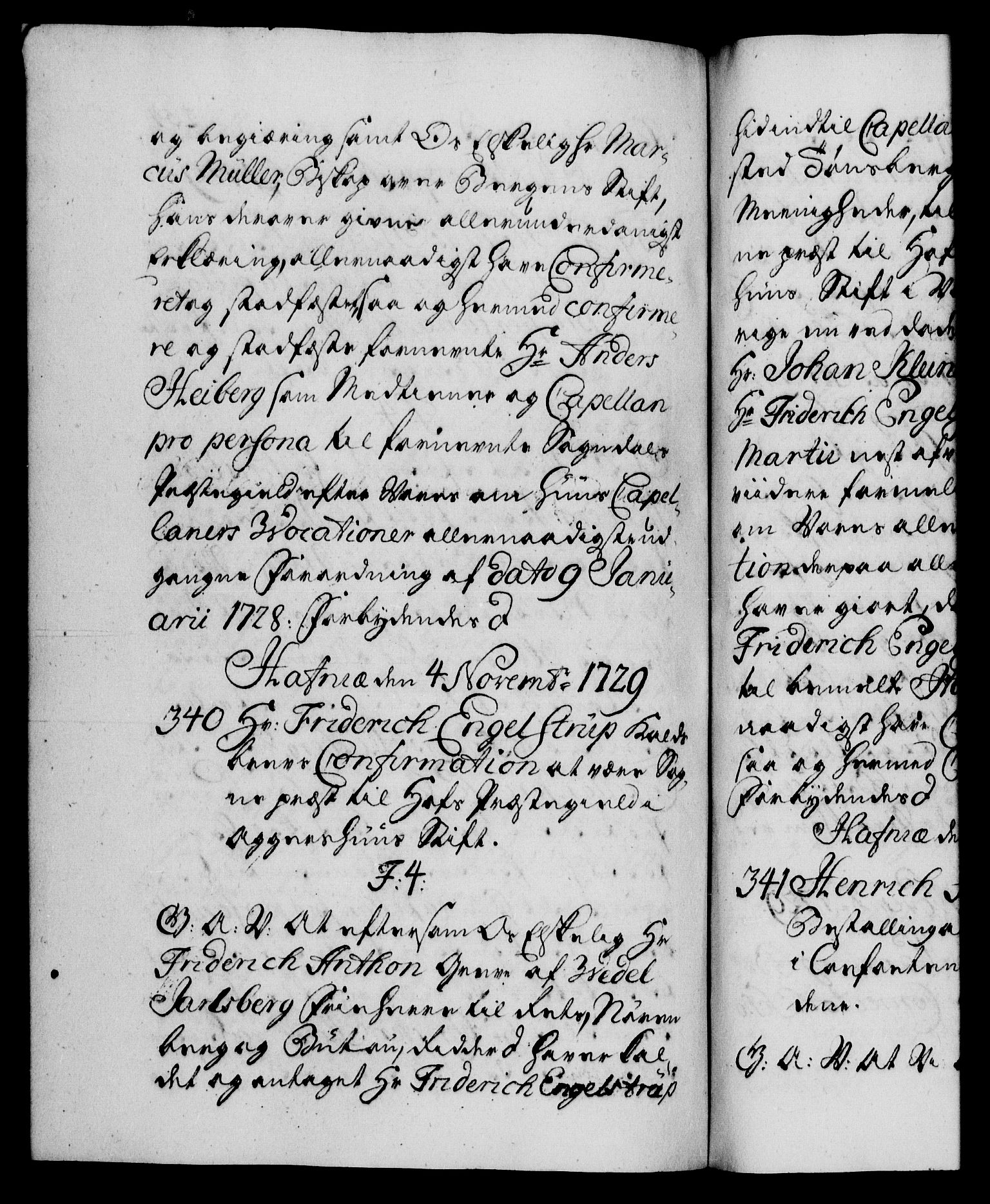 Danske Kanselli 1572-1799, AV/RA-EA-3023/F/Fc/Fca/Fcaa/L0026: Norske registre, 1729-1730, p. 254b