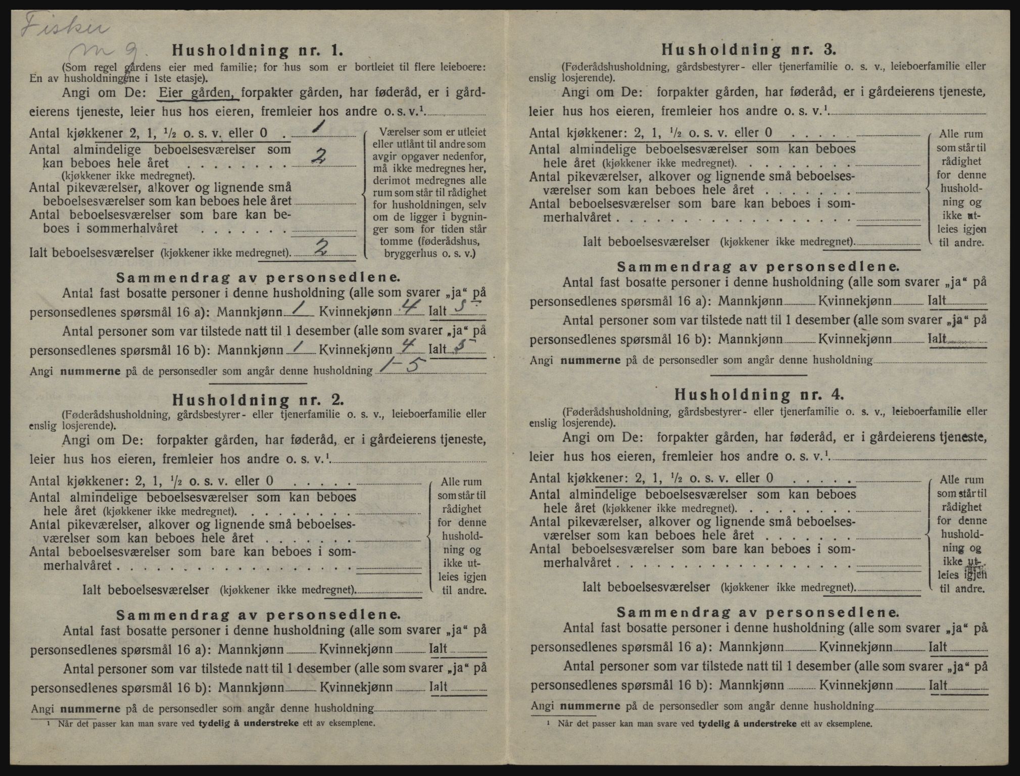 SATØ, 1920 census for Loppa, 1920, p. 49