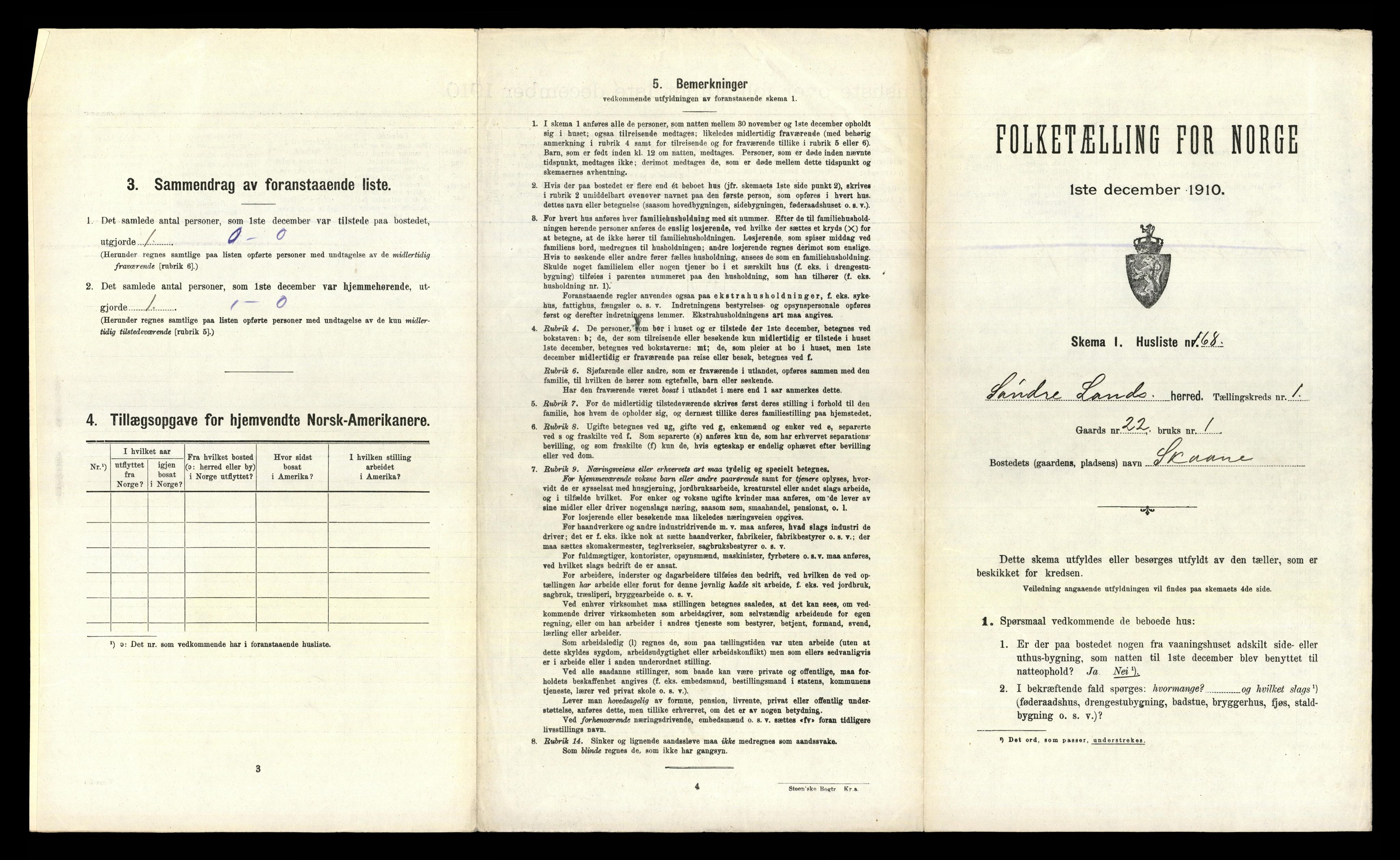 RA, 1910 census for Søndre Land, 1910, p. 374