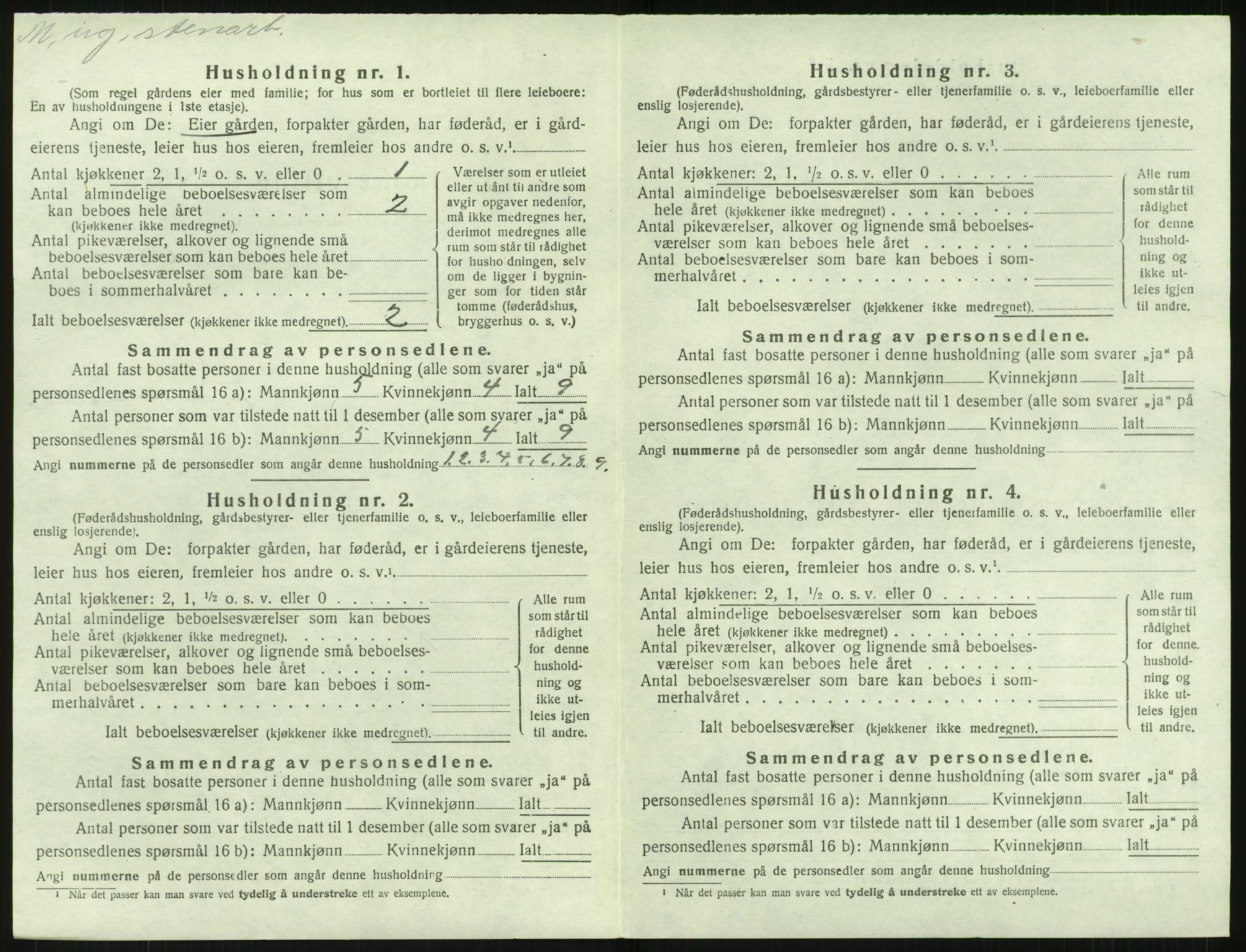 SAK, 1920 census for Holt, 1920, p. 1155