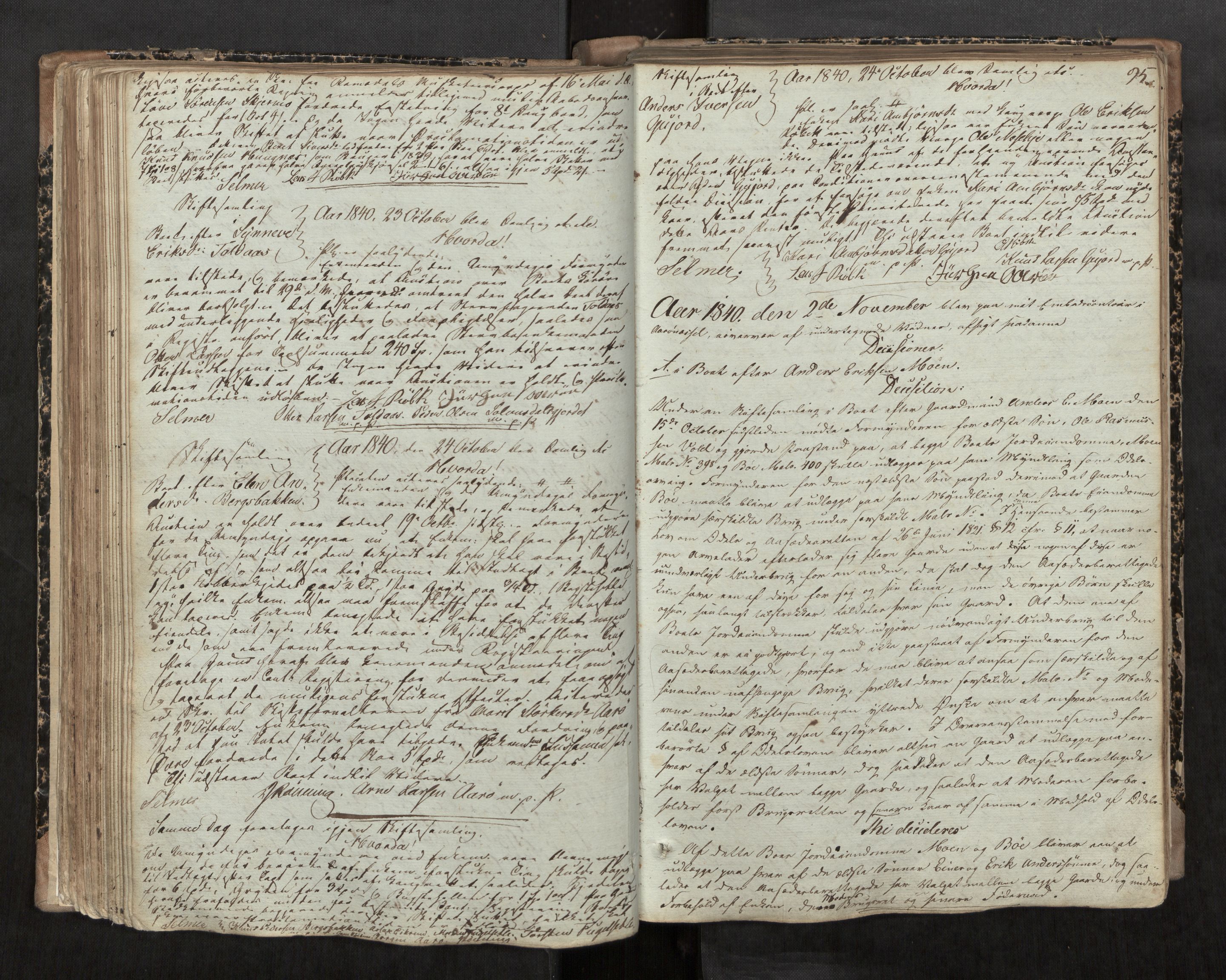 Romsdal sorenskriveri, AV/SAT-A-4149/1/3/3B/L0003: Skiftebehandlingsprotokoll, 1838-1846, p. 95