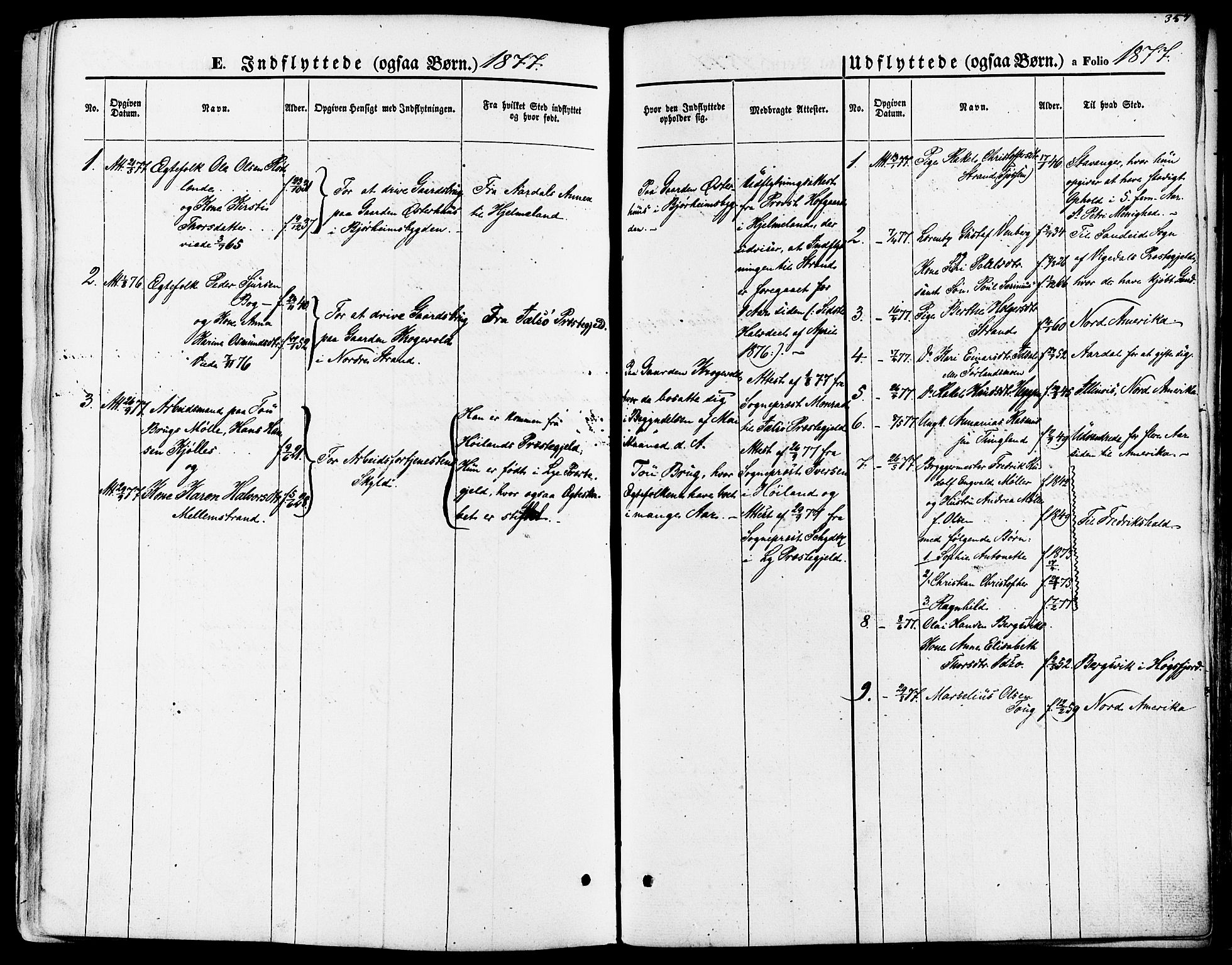 Strand sokneprestkontor, SAST/A-101828/H/Ha/Haa/L0007: Parish register (official) no. A 7, 1855-1881, p. 357