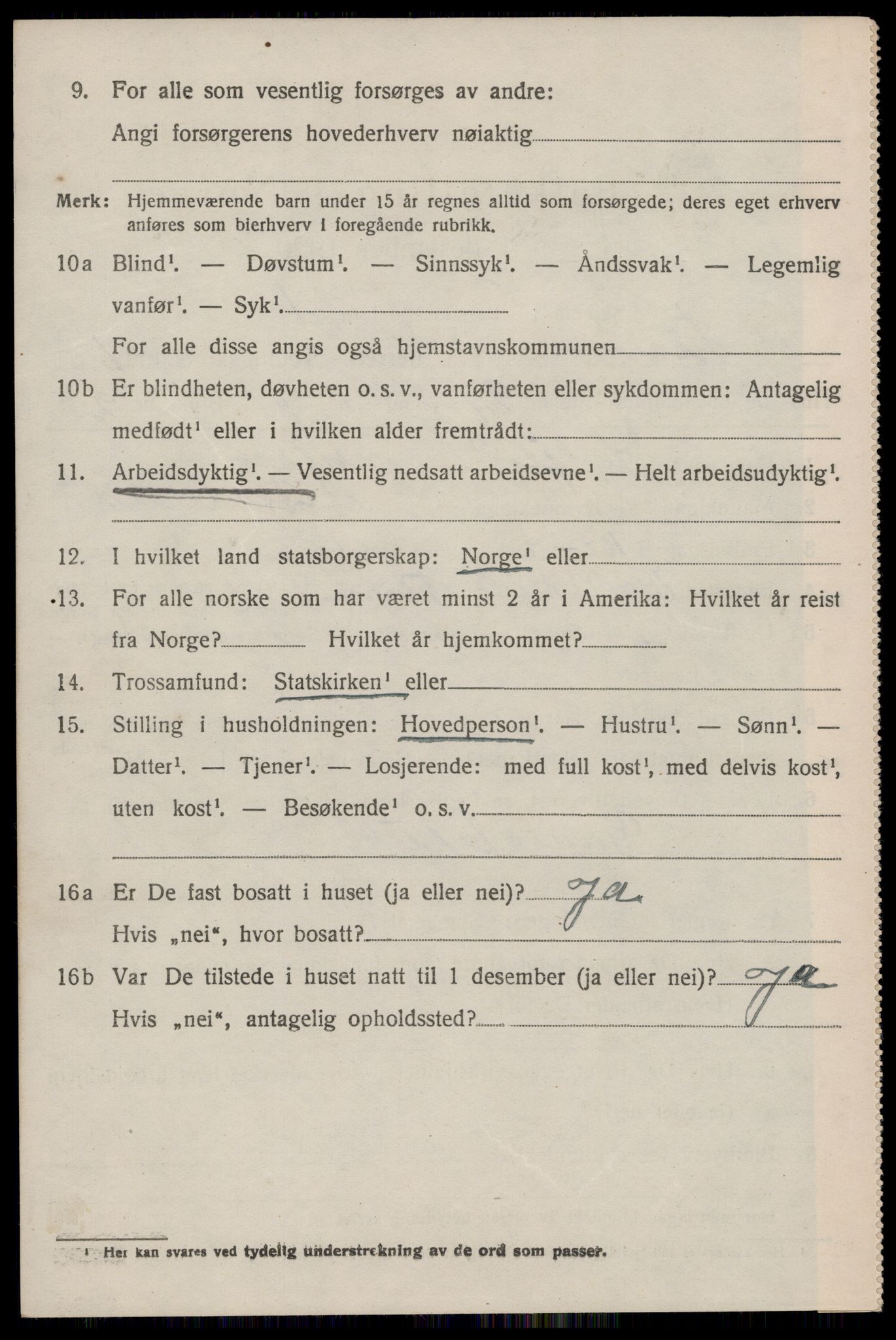 SAKO, 1920 census for Tinn, 1920, p. 3023