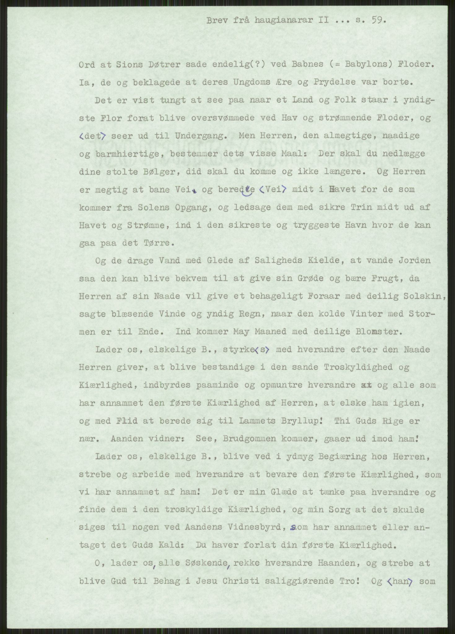 Samlinger til kildeutgivelse, Haugianerbrev, AV/RA-EA-6834/F/L0002: Haugianerbrev II: 1805-1821, 1805-1821, p. 59