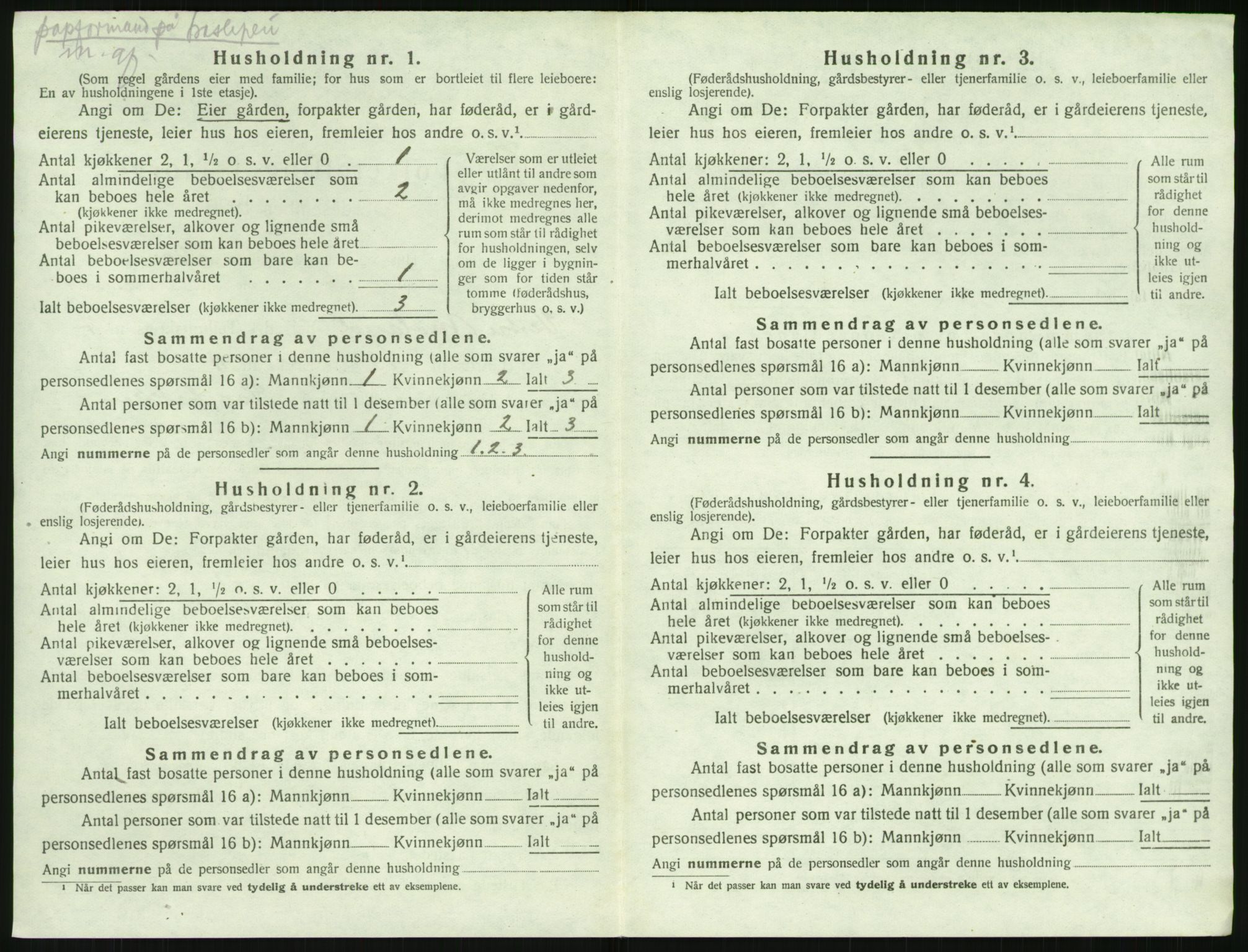 SAK, 1920 census for Vestre Moland, 1920, p. 946