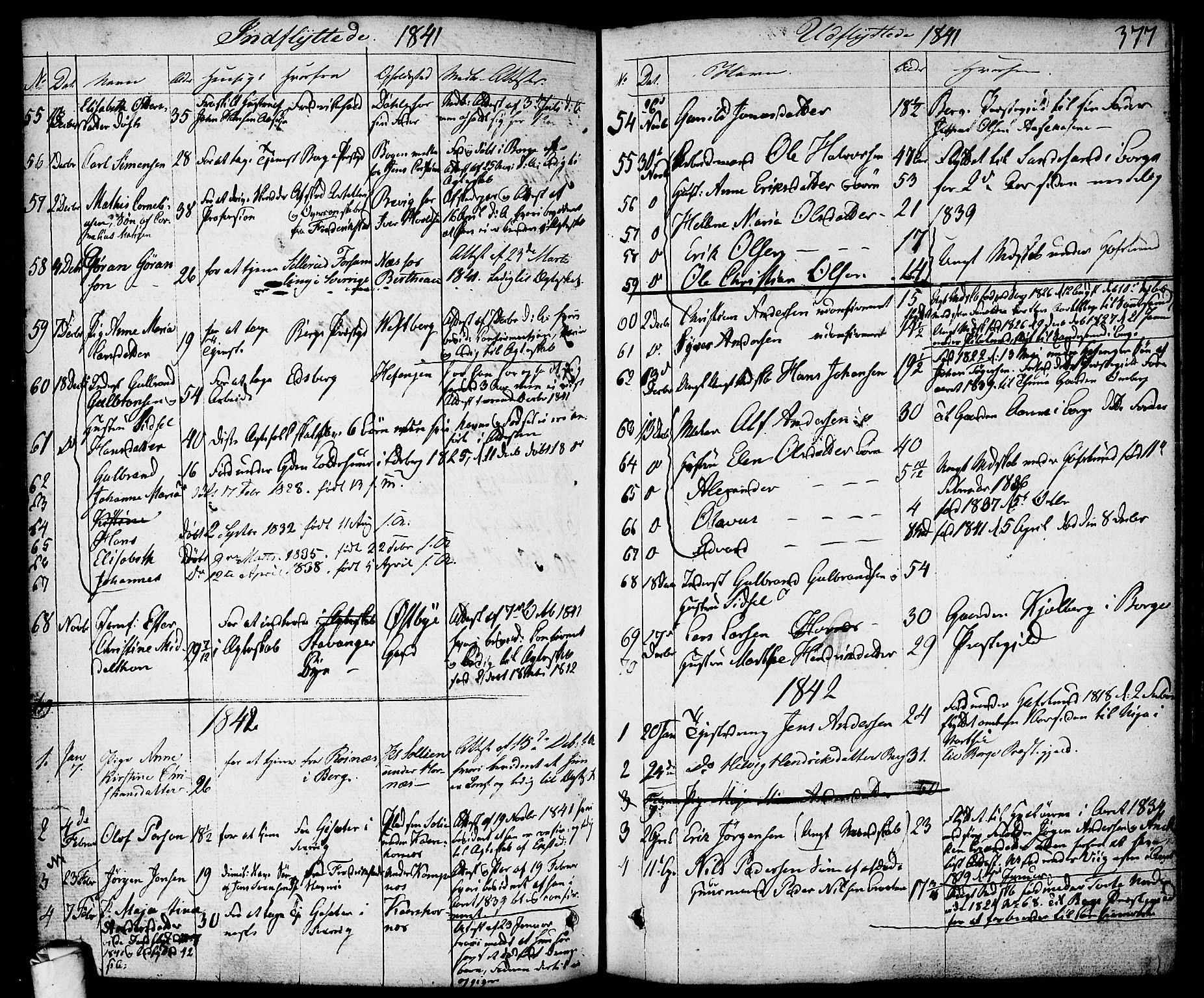 Skjeberg prestekontor Kirkebøker, AV/SAO-A-10923/F/Fa/L0005: Parish register (official) no. I 5, 1830-1845, p. 377