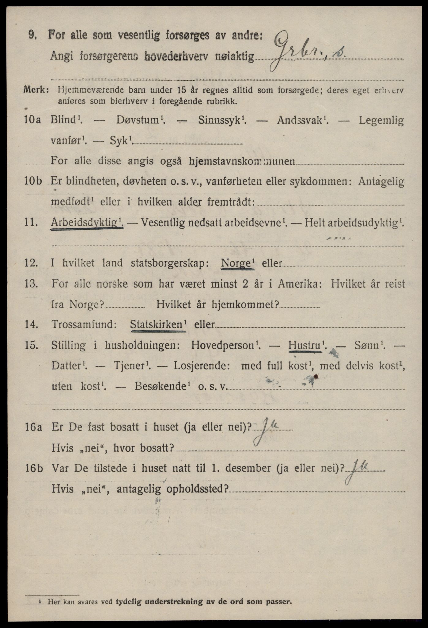 SAT, 1920 census for Aure, 1920, p. 1615