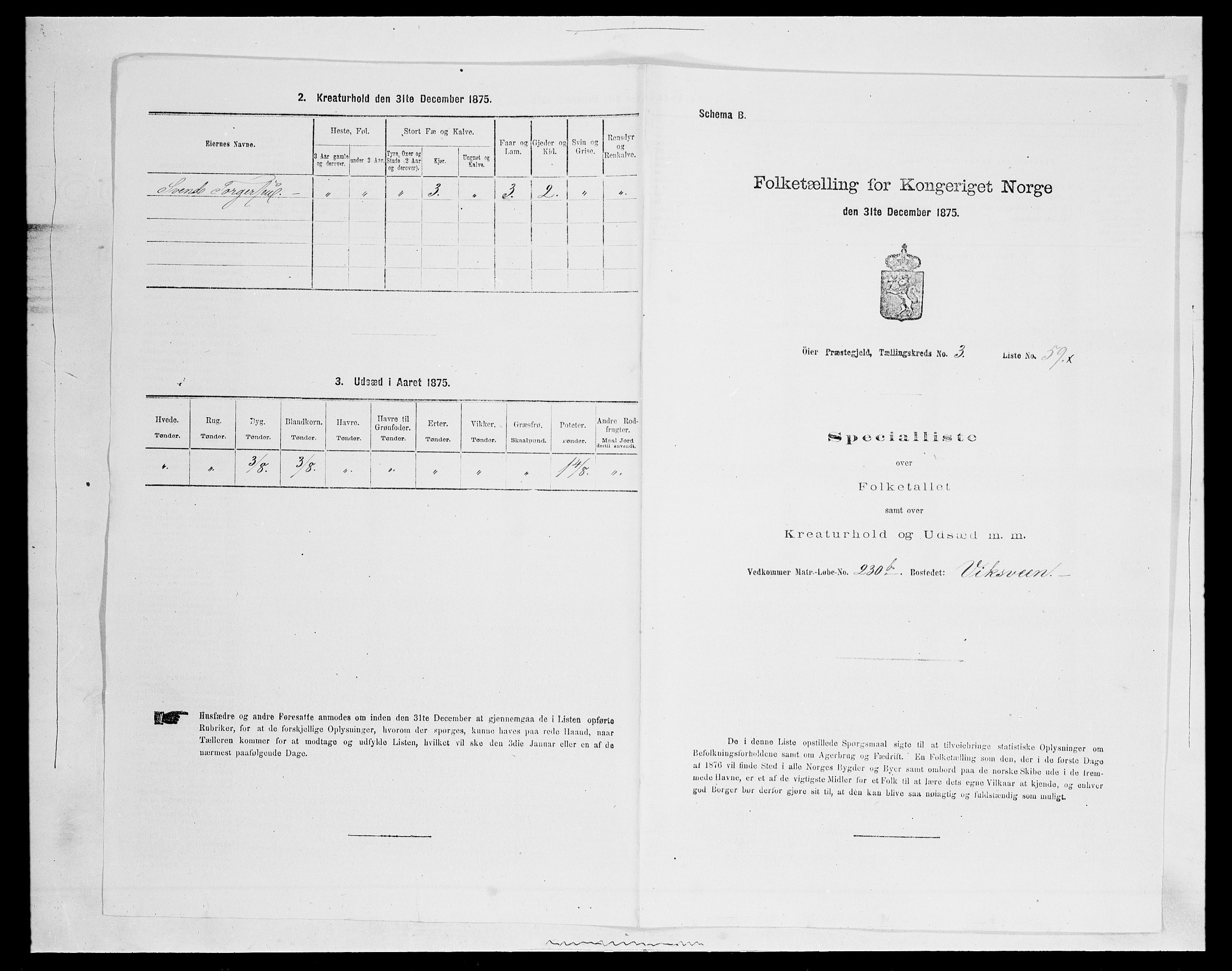 SAH, 1875 census for 0521P Øyer, 1875, p. 721