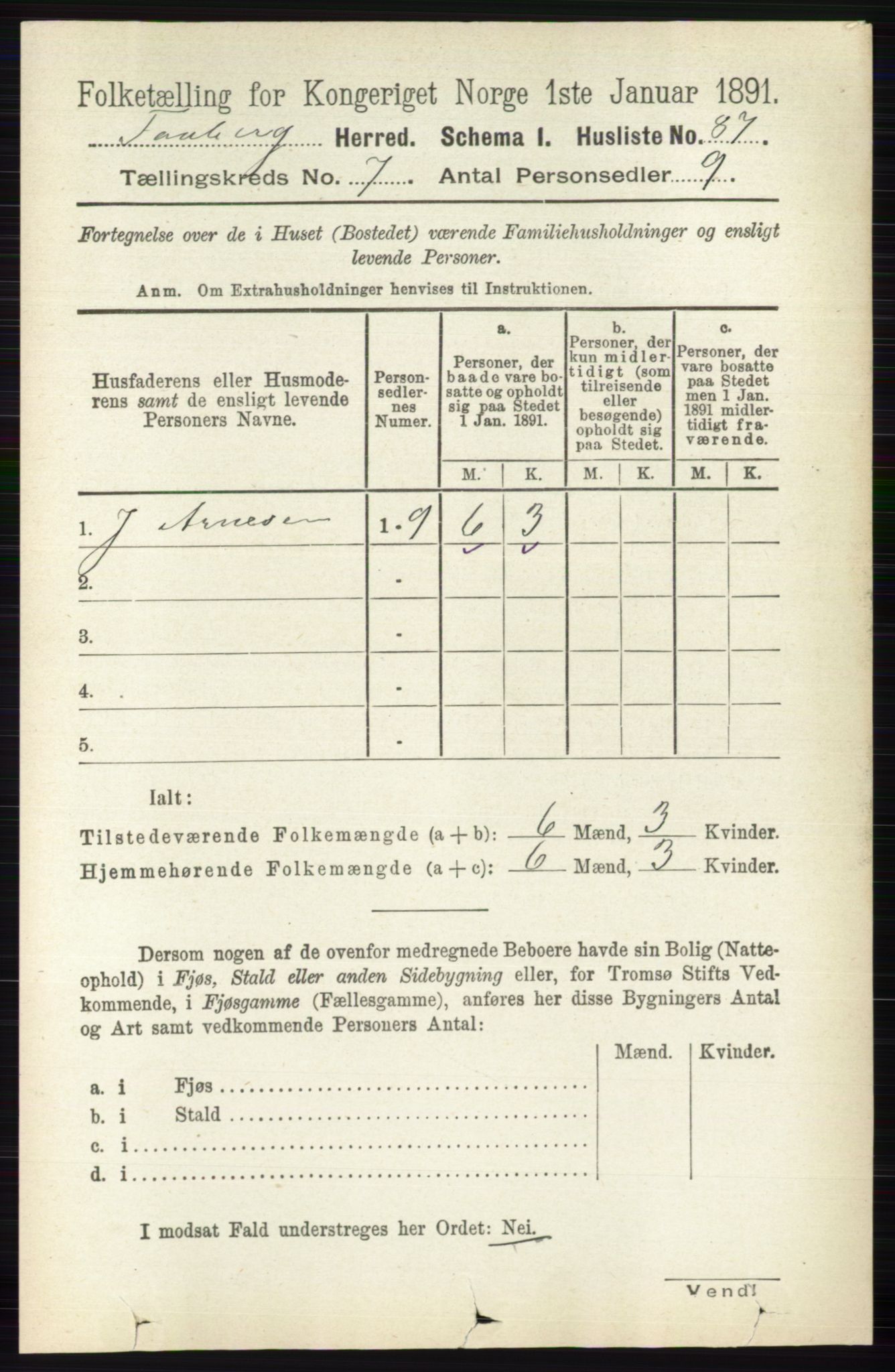 RA, 1891 census for 0524 Fåberg, 1891, p. 2775