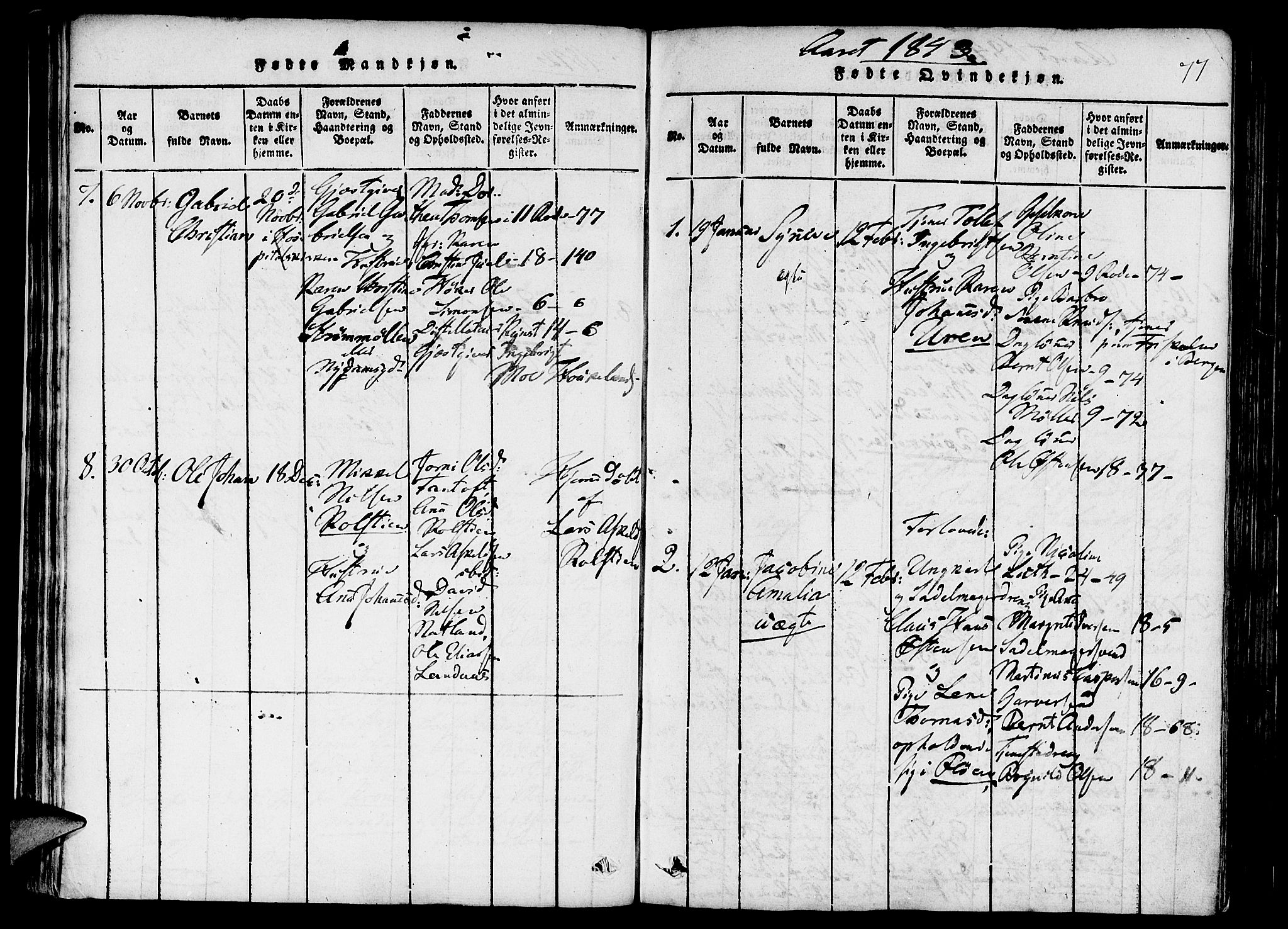 St. Jørgens hospital og Årstad sokneprestembete, SAB/A-99934: Parish register (official) no. A 3, 1815-1843, p. 77