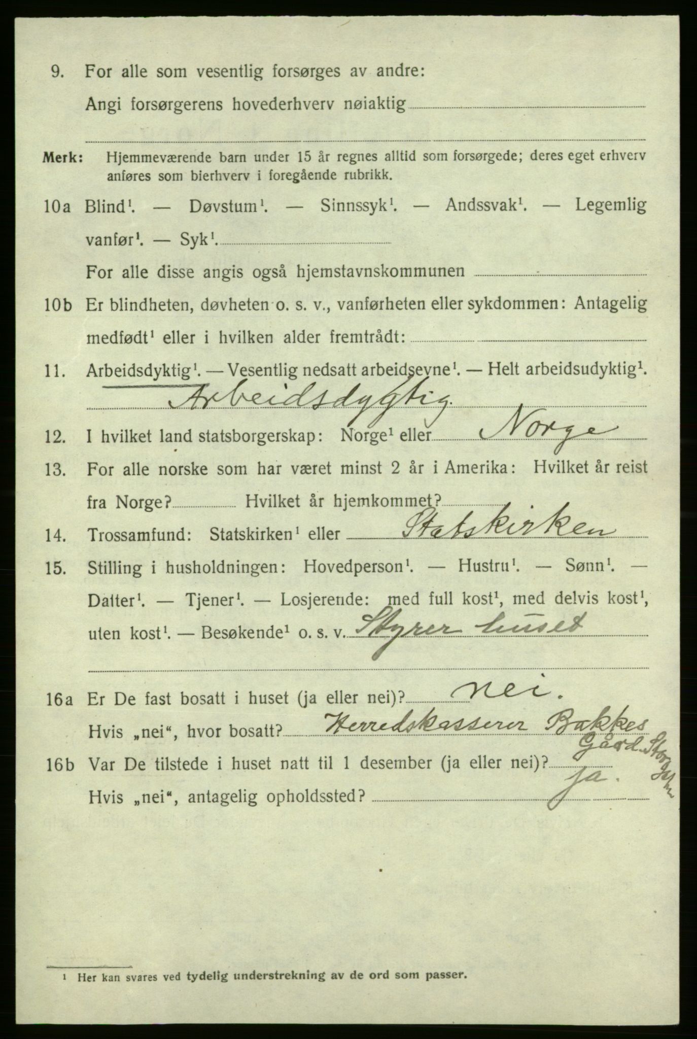 SAO, 1920 census for Fredrikshald, 1920, p. 23555