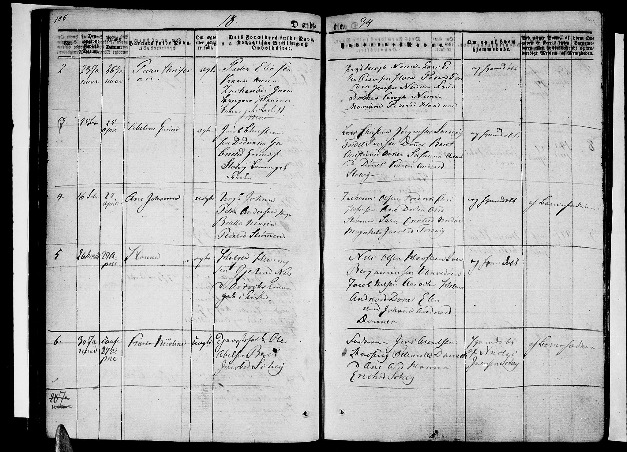 Ministerialprotokoller, klokkerbøker og fødselsregistre - Nordland, AV/SAT-A-1459/838/L0548: Parish register (official) no. 838A06, 1829-1839, p. 105-106