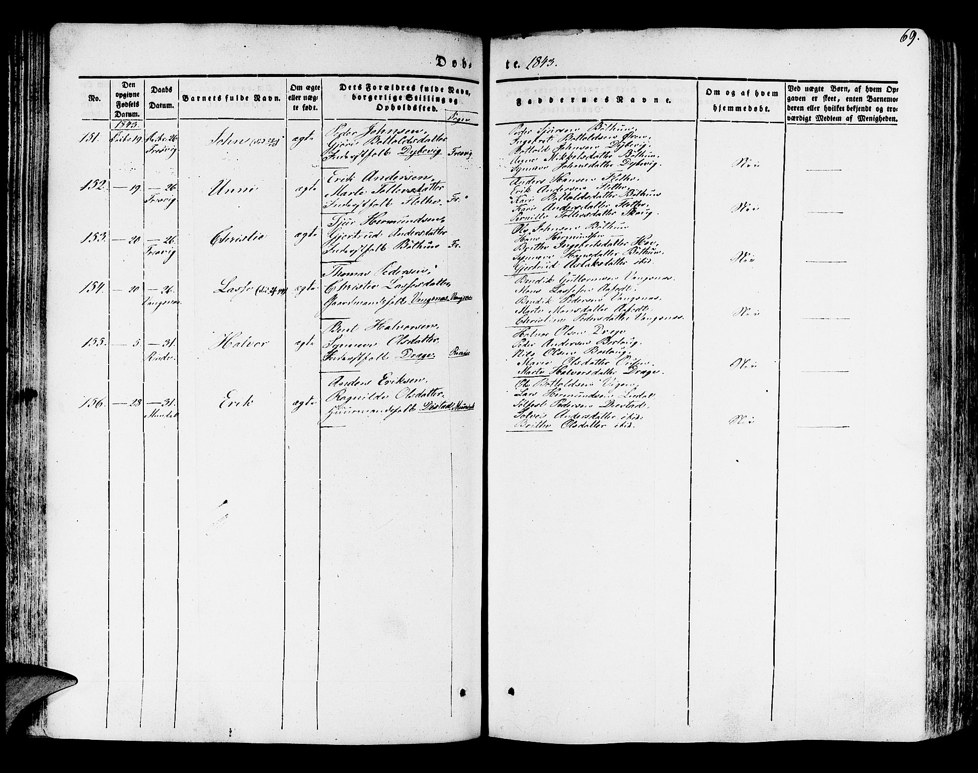 Leikanger sokneprestembete, SAB/A-81001: Parish register (official) no. A 7, 1838-1851, p. 69