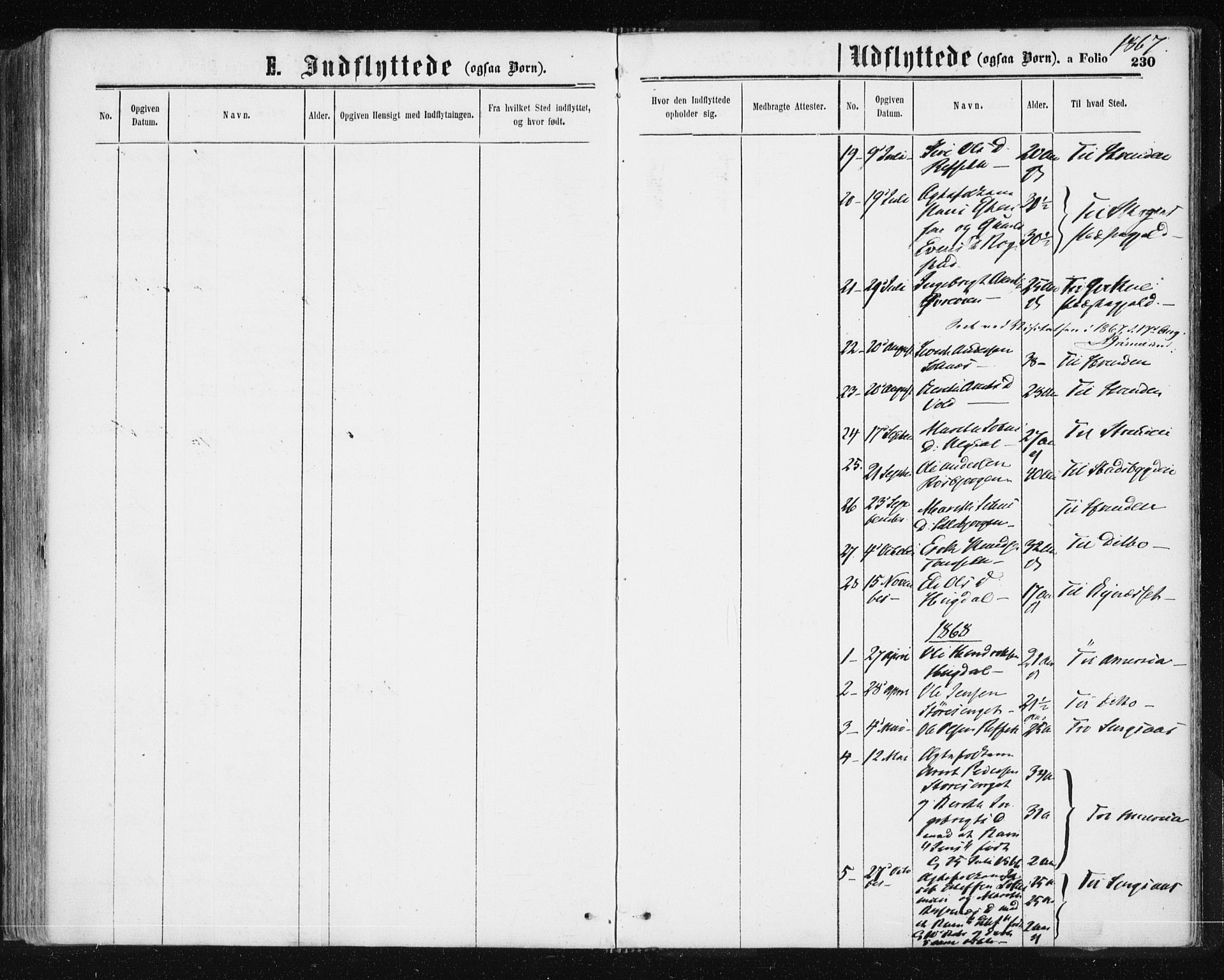 Ministerialprotokoller, klokkerbøker og fødselsregistre - Sør-Trøndelag, SAT/A-1456/687/L1001: Parish register (official) no. 687A07, 1863-1878, p. 230