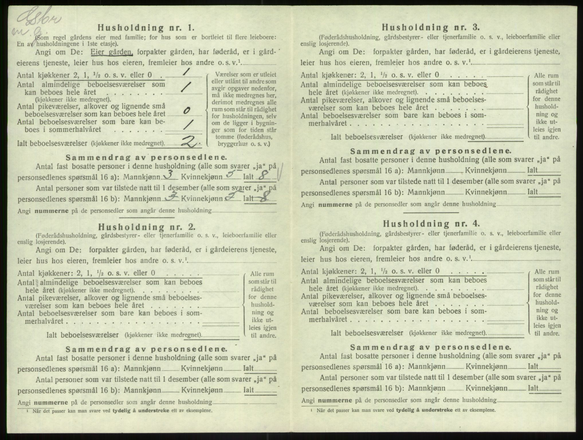 SAB, 1920 census for Fjaler, 1920, p. 1153