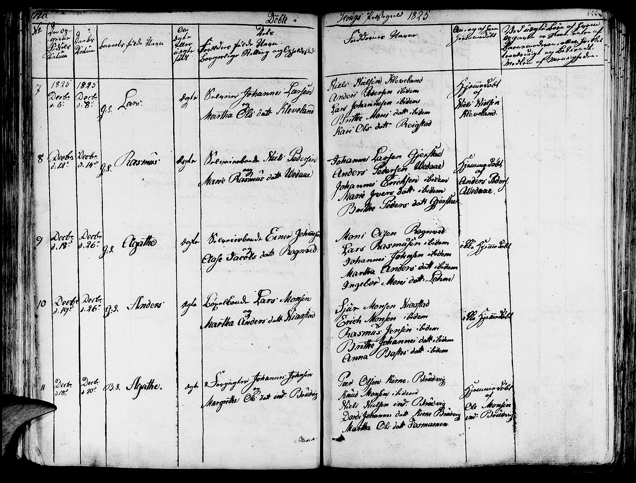 Haus sokneprestembete, SAB/A-75601/H/Haa: Parish register (official) no. A 13, 1821-1827, p. 120