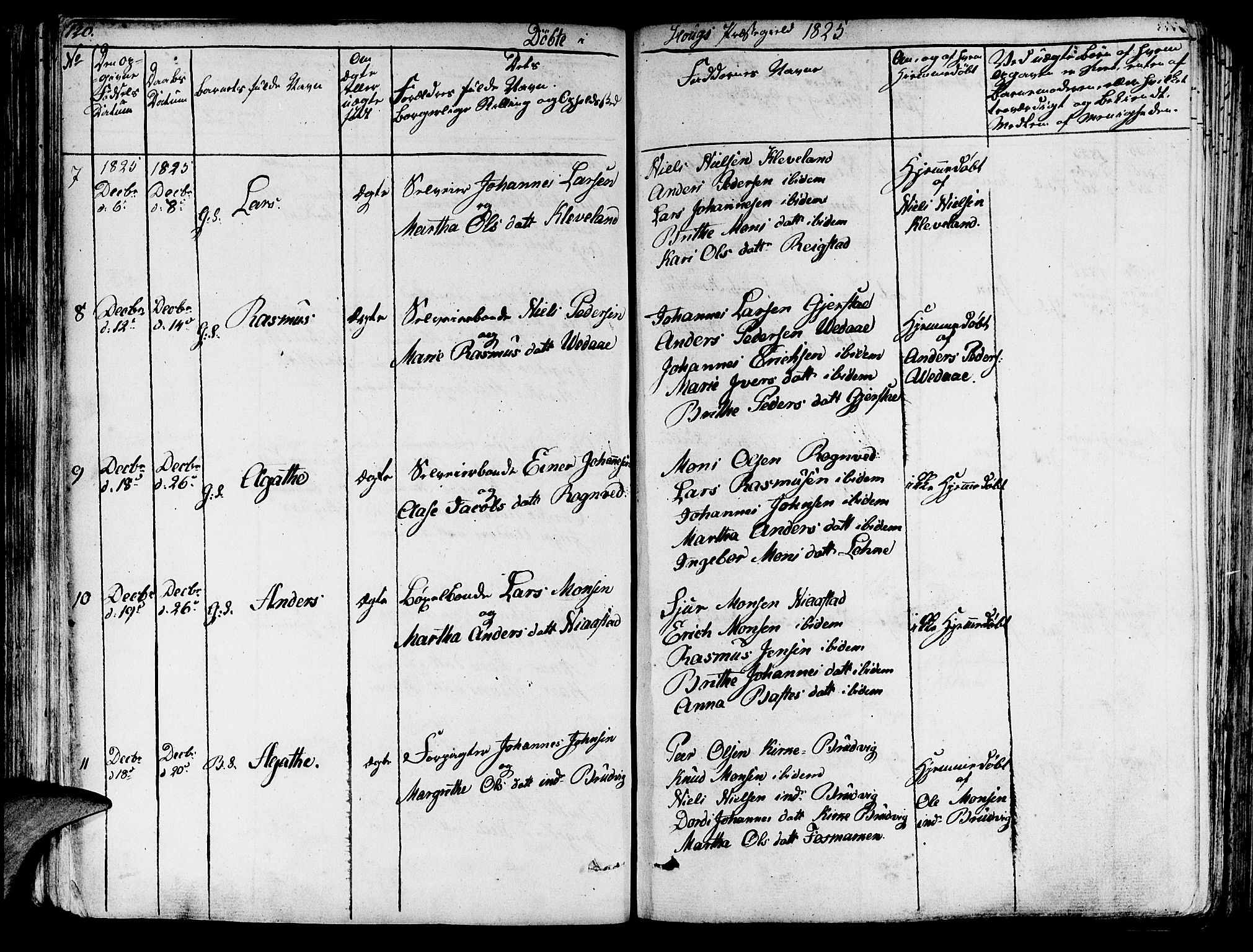 Haus sokneprestembete, AV/SAB-A-75601/H/Haa: Parish register (official) no. A 13, 1821-1827, p. 120