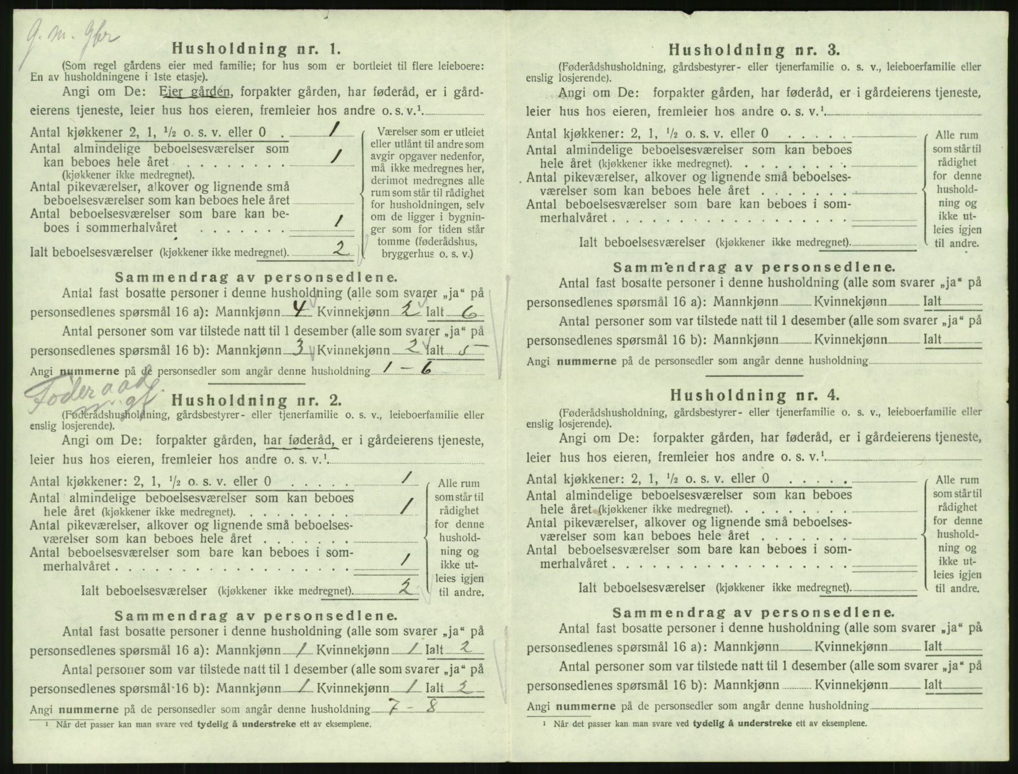 SAT, 1920 census for Voll, 1920, p. 26