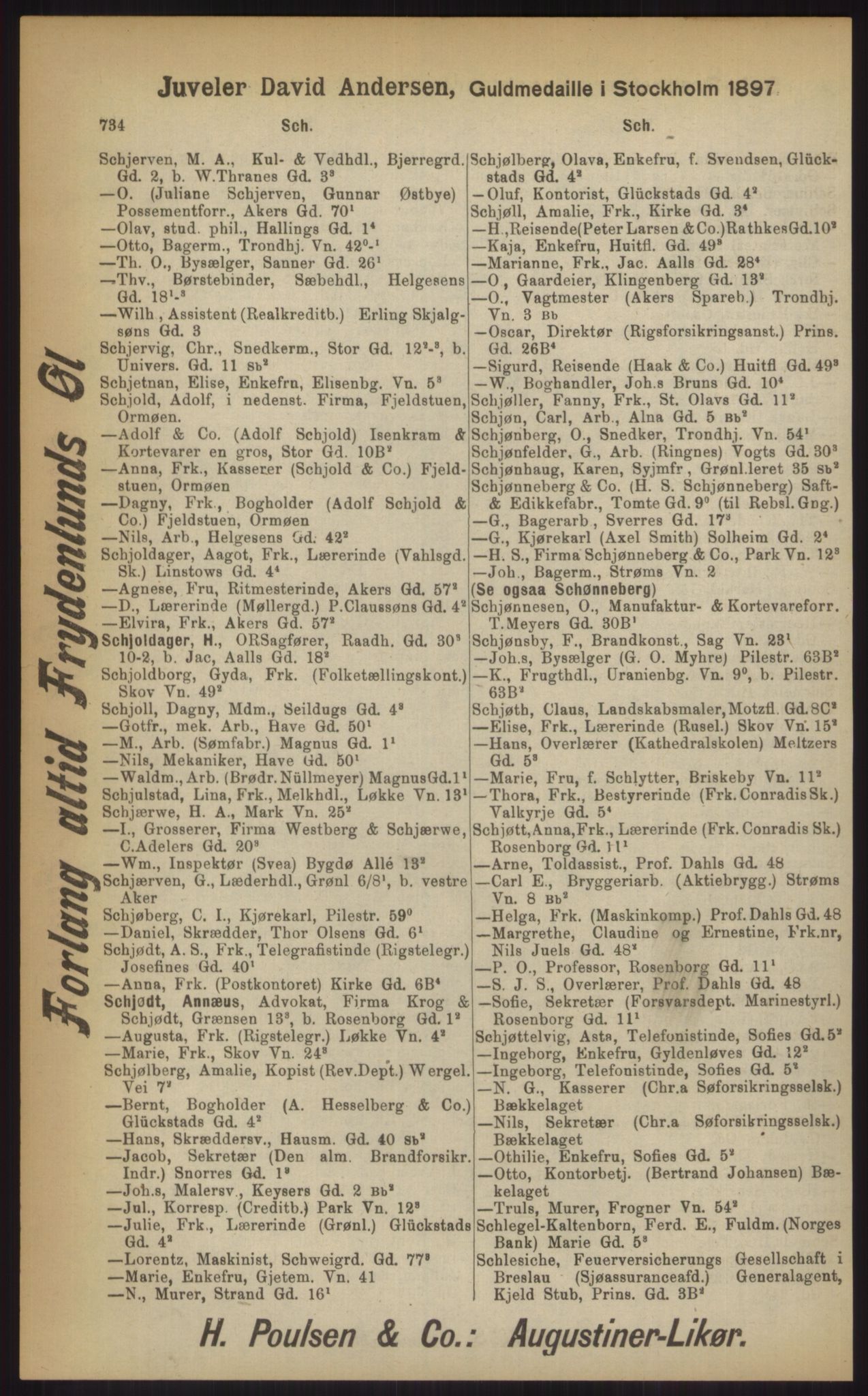 Kristiania/Oslo adressebok, PUBL/-, 1903, p. 734