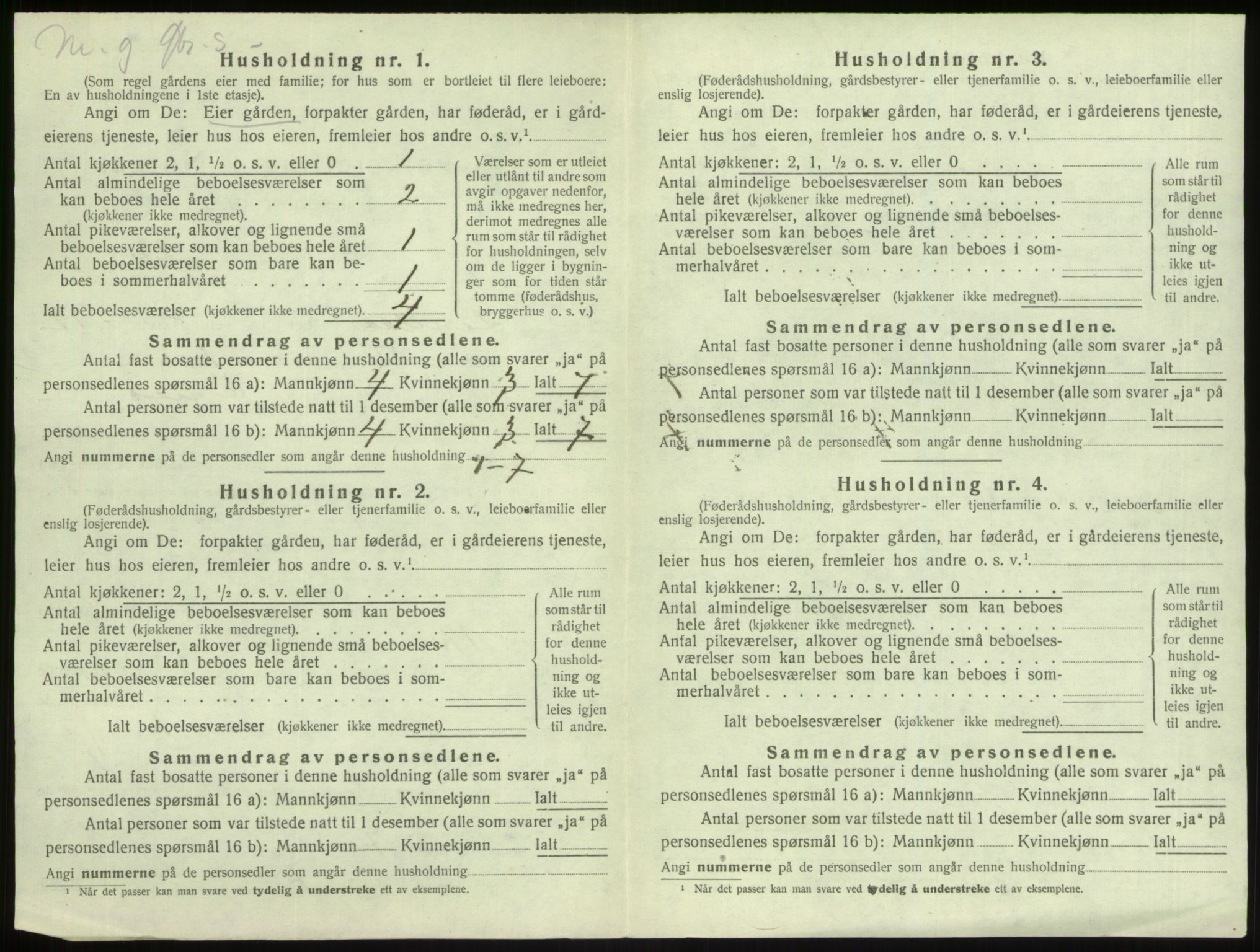 SAB, 1920 census for Lindås, 1920, p. 991