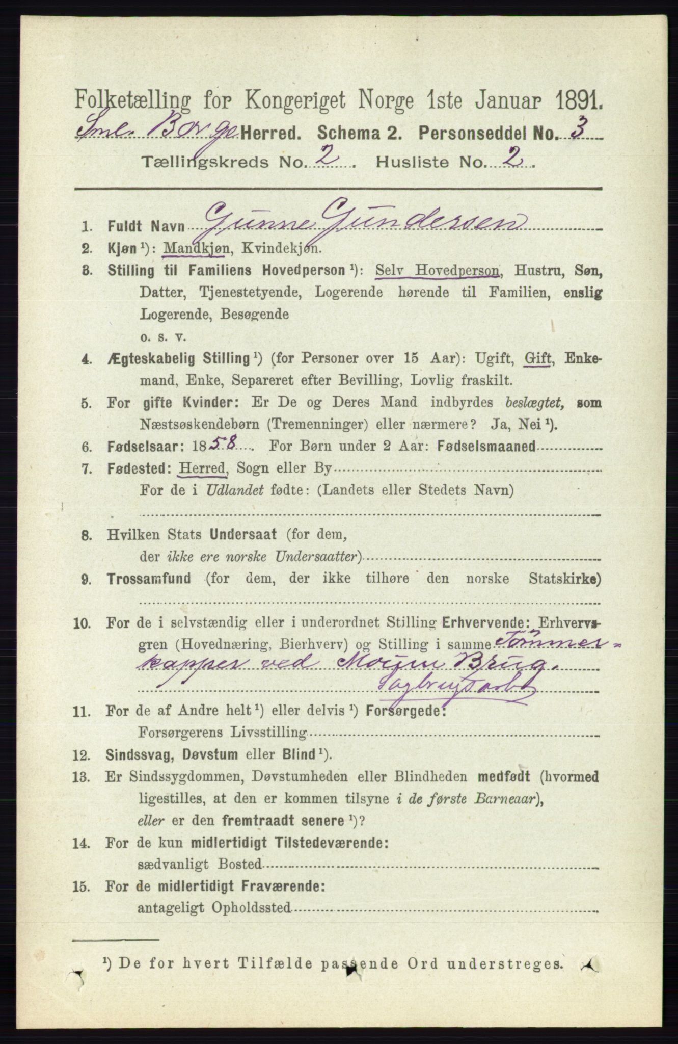 RA, 1891 census for 0113 Borge, 1891, p. 835