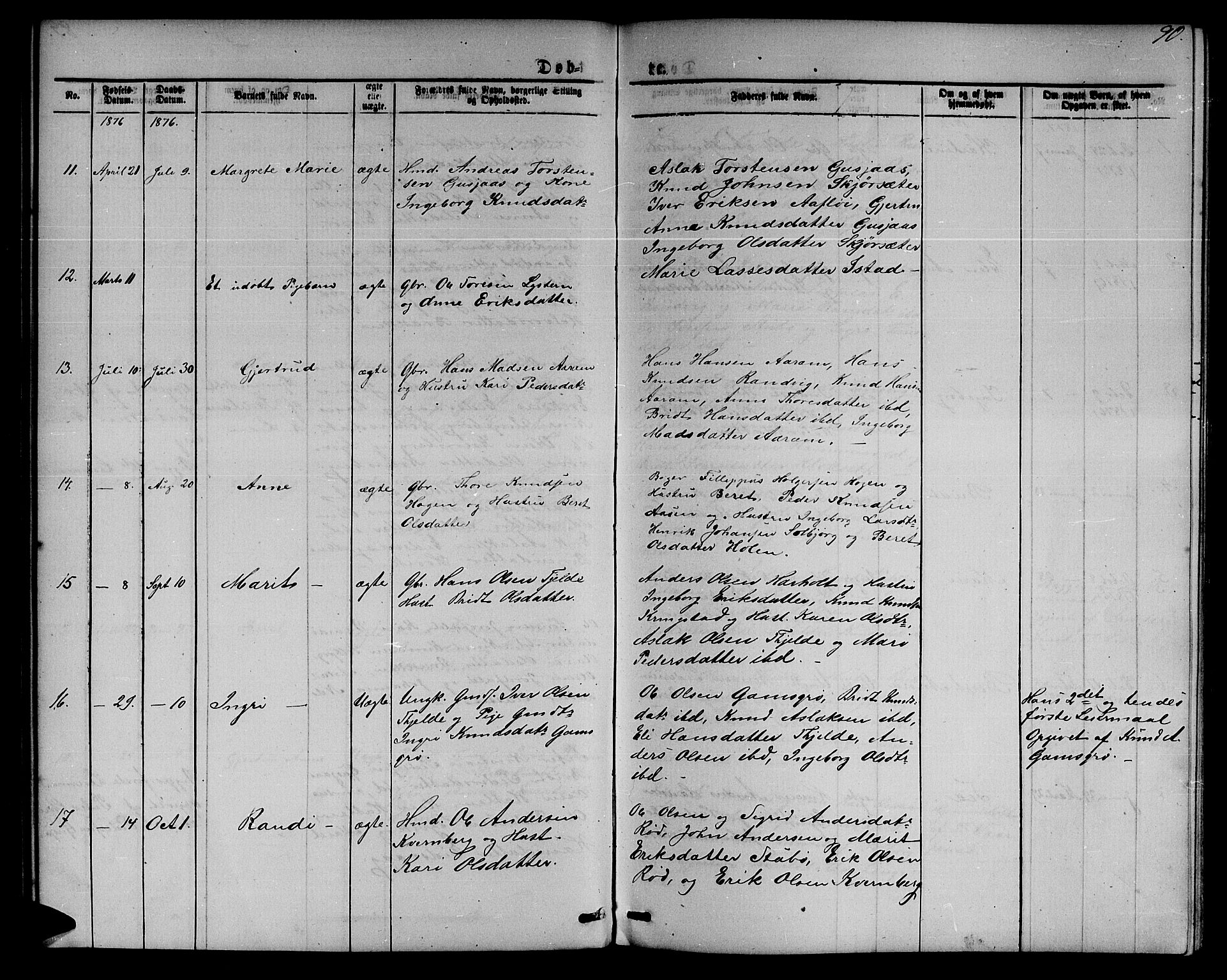 Ministerialprotokoller, klokkerbøker og fødselsregistre - Møre og Romsdal, AV/SAT-A-1454/551/L0630: Parish register (copy) no. 551C02, 1867-1885, p. 90