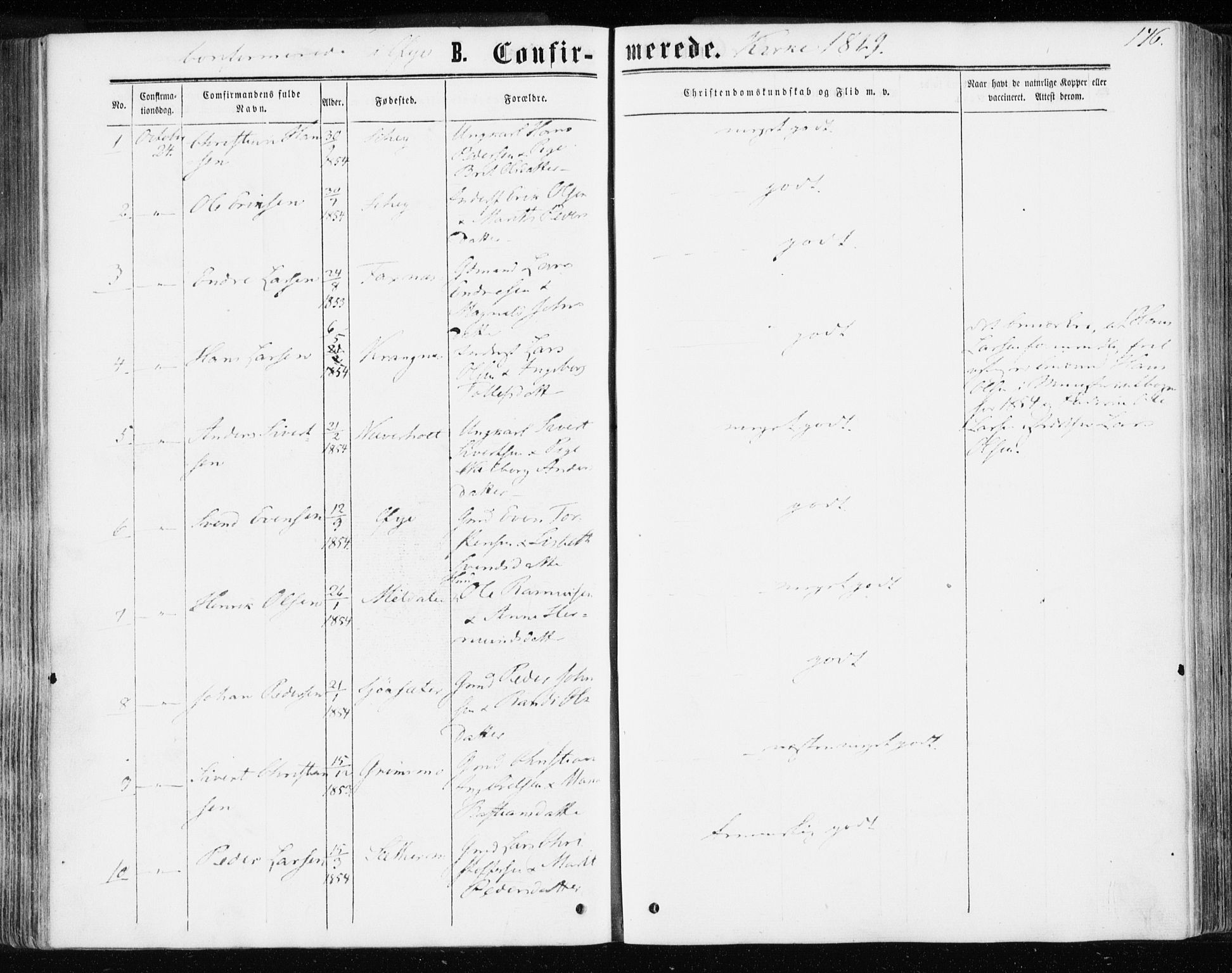 Ministerialprotokoller, klokkerbøker og fødselsregistre - Møre og Romsdal, AV/SAT-A-1454/595/L1045: Parish register (official) no. 595A07, 1863-1873, p. 146