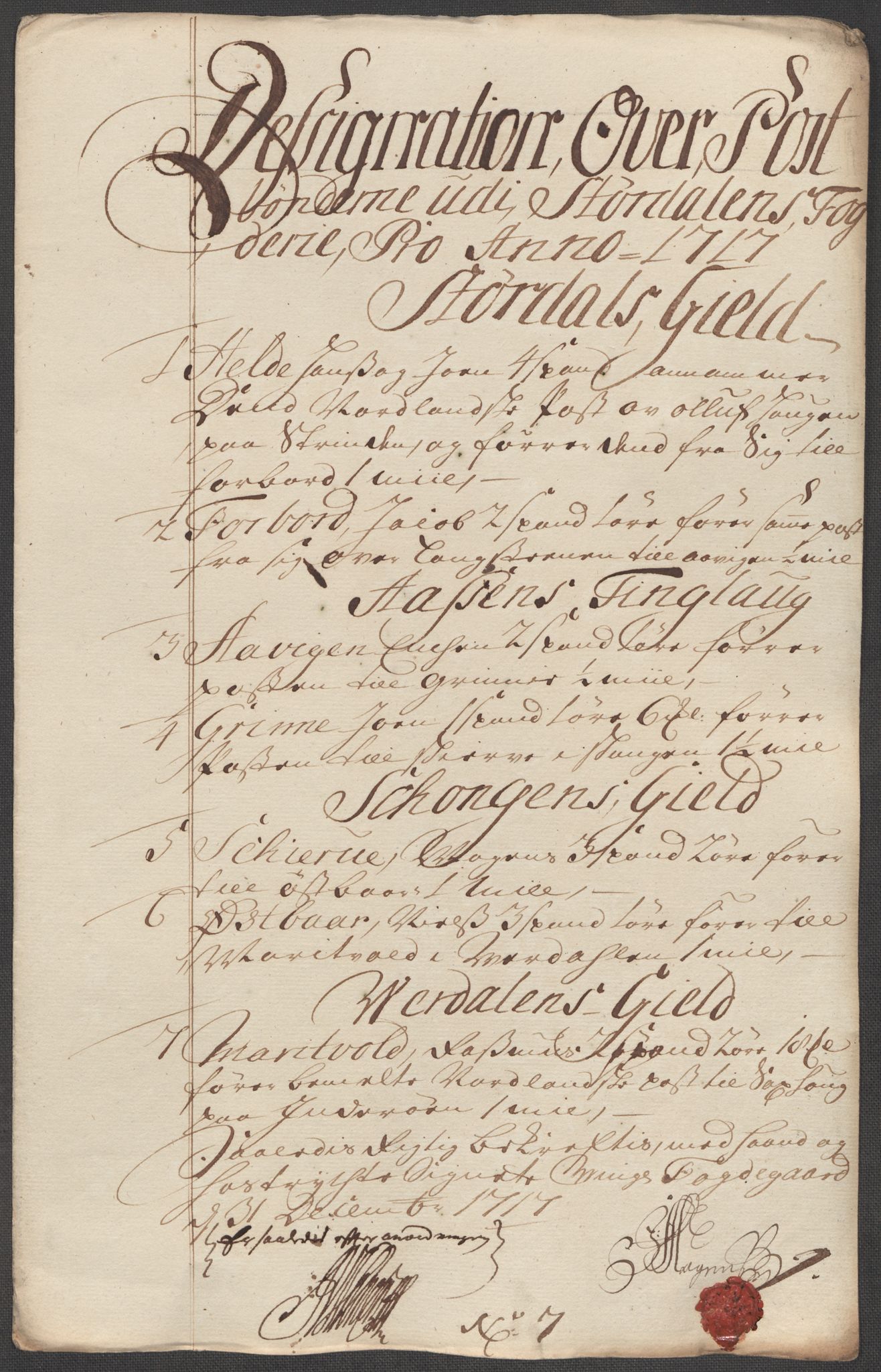 Rentekammeret inntil 1814, Reviderte regnskaper, Fogderegnskap, AV/RA-EA-4092/R62/L4207: Fogderegnskap Stjørdal og Verdal, 1717, p. 258