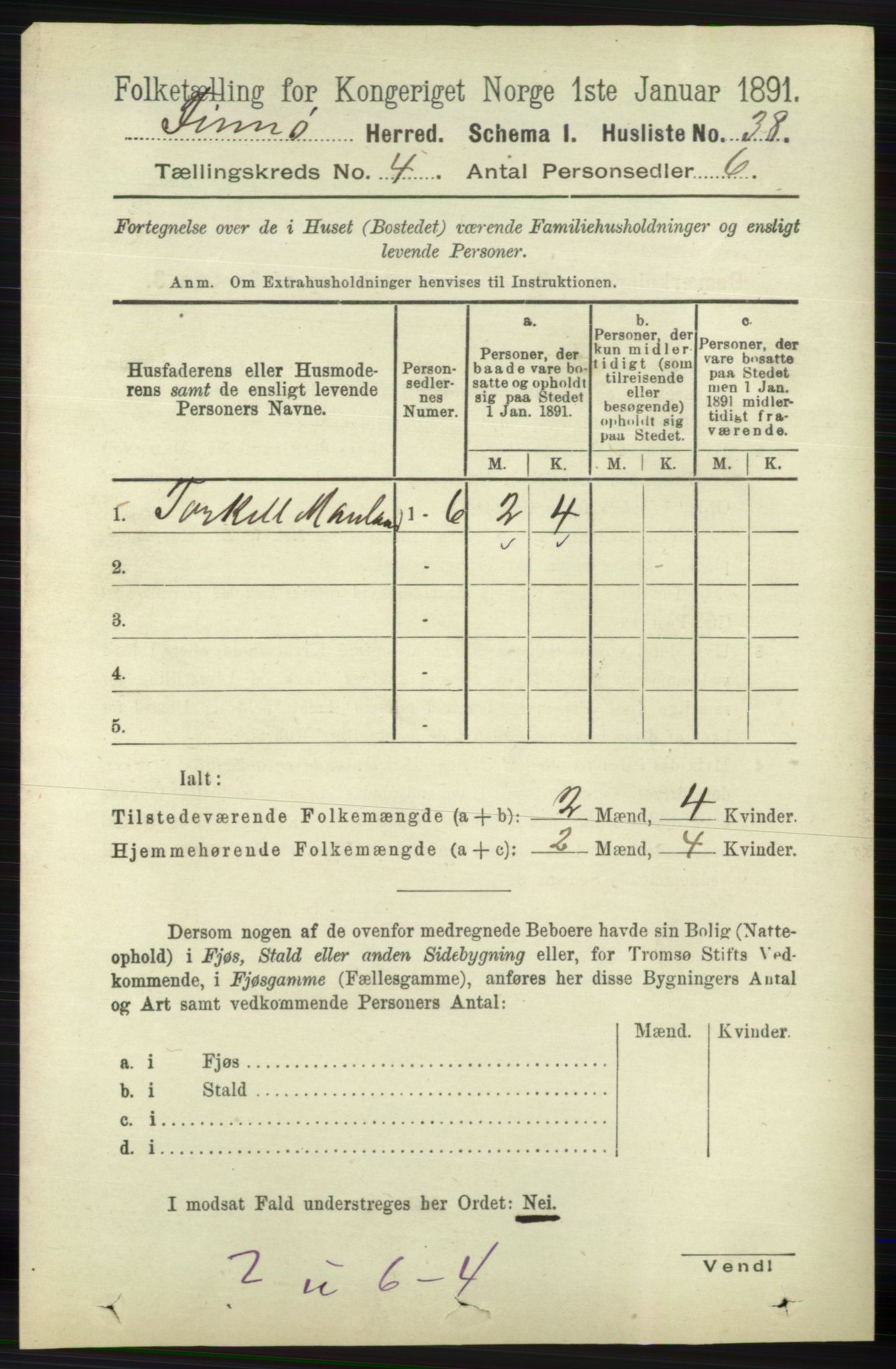 RA, 1891 census for 1141 Finnøy, 1891, p. 815