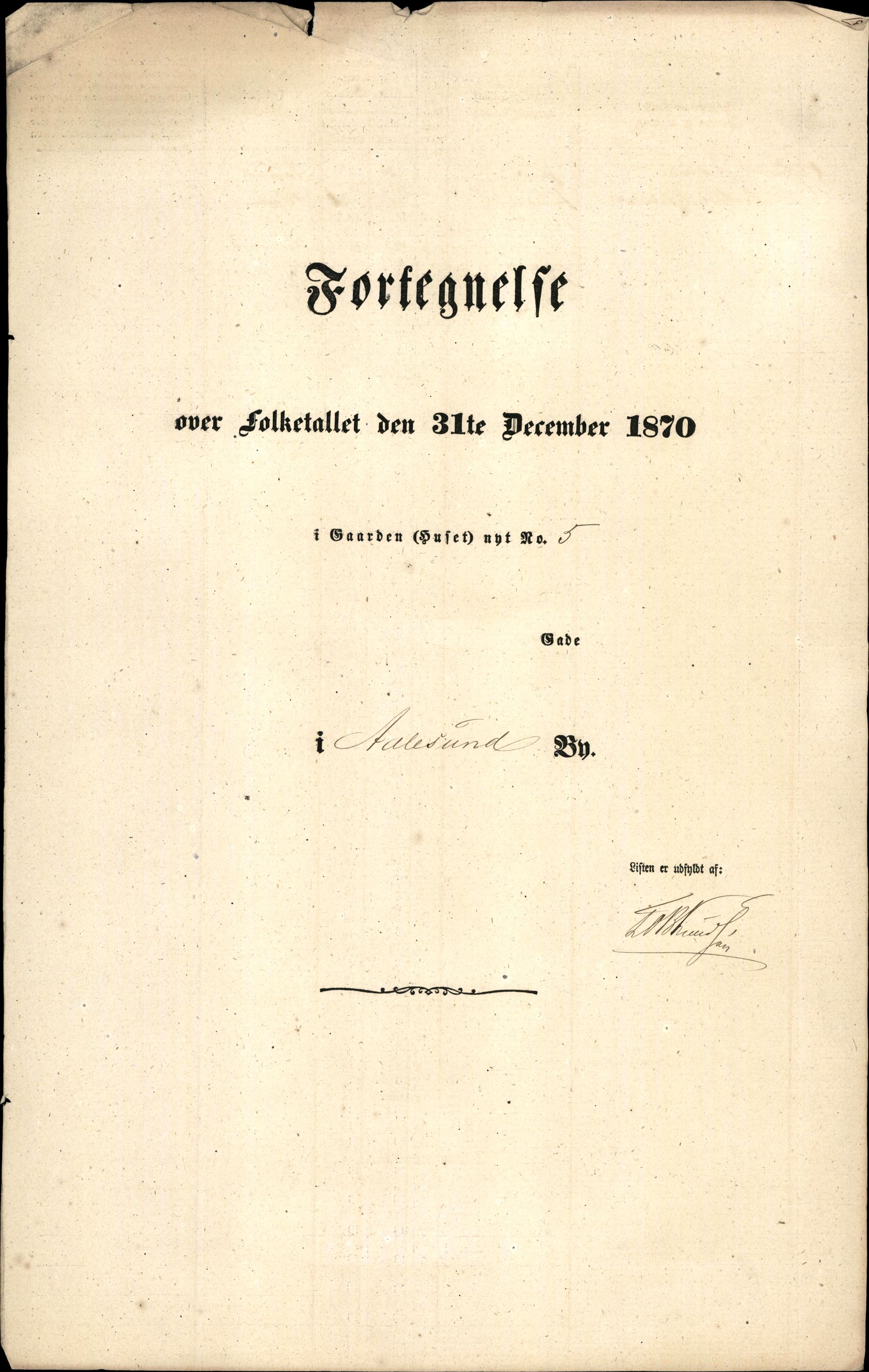 RA, 1870 census for 1501 Ålesund, 1870, p. 10