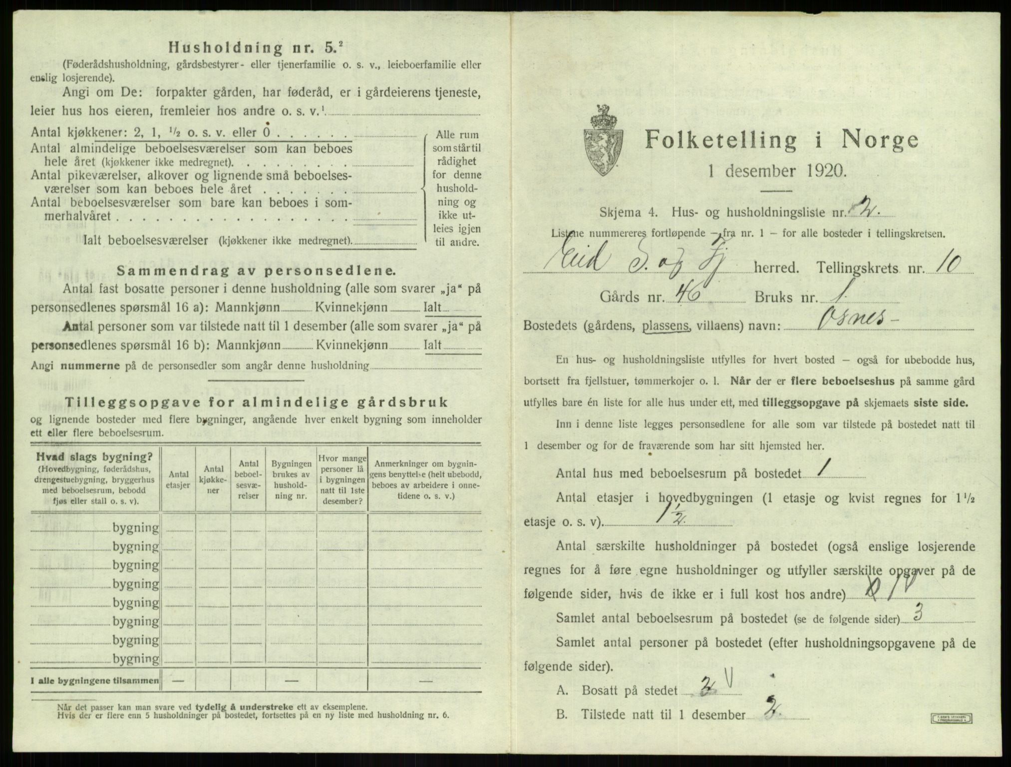 SAB, 1920 census for Eid, 1920, p. 674