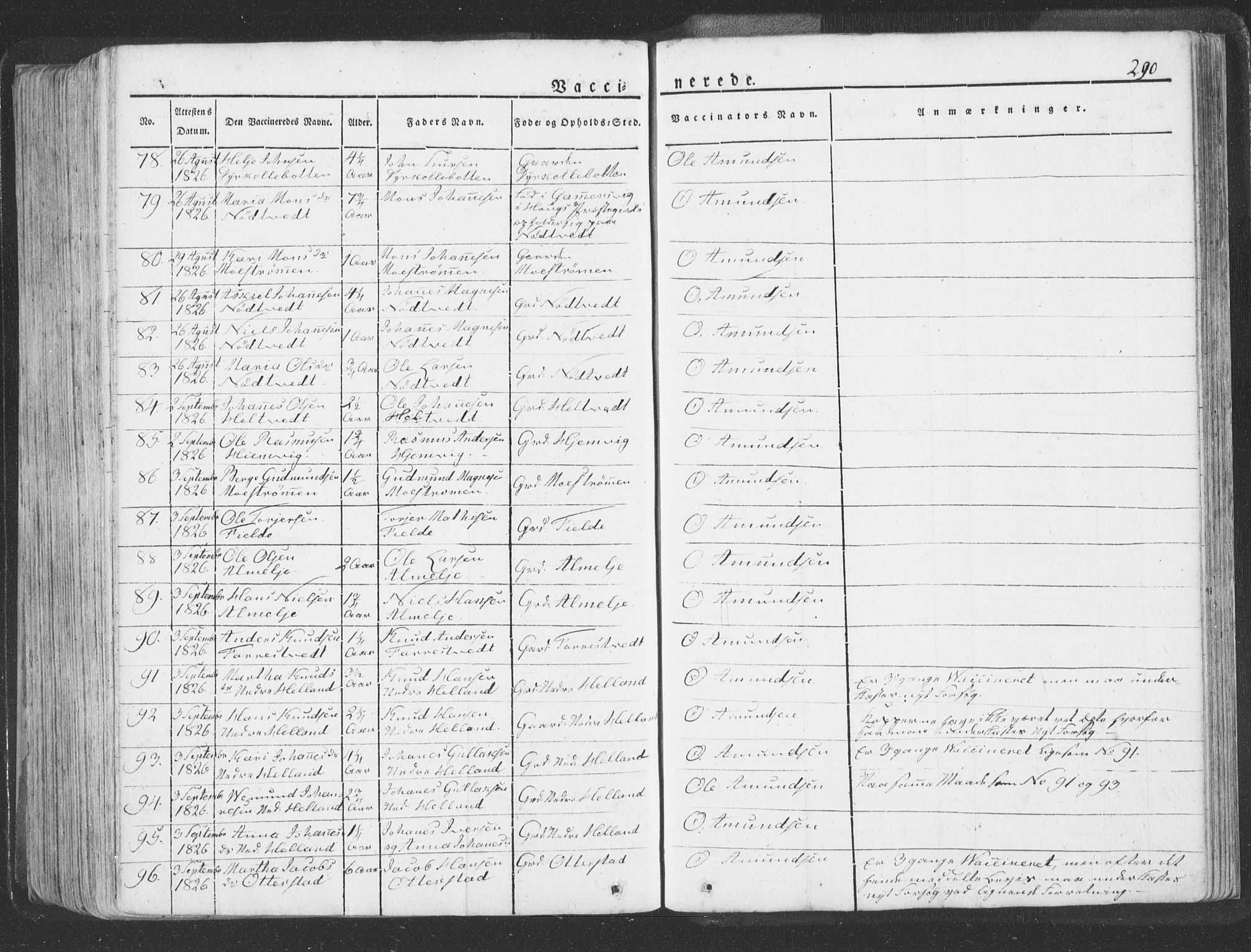 Hosanger sokneprestembete, AV/SAB-A-75801/H/Haa: Parish register (official) no. A 6, 1824-1835, p. 290