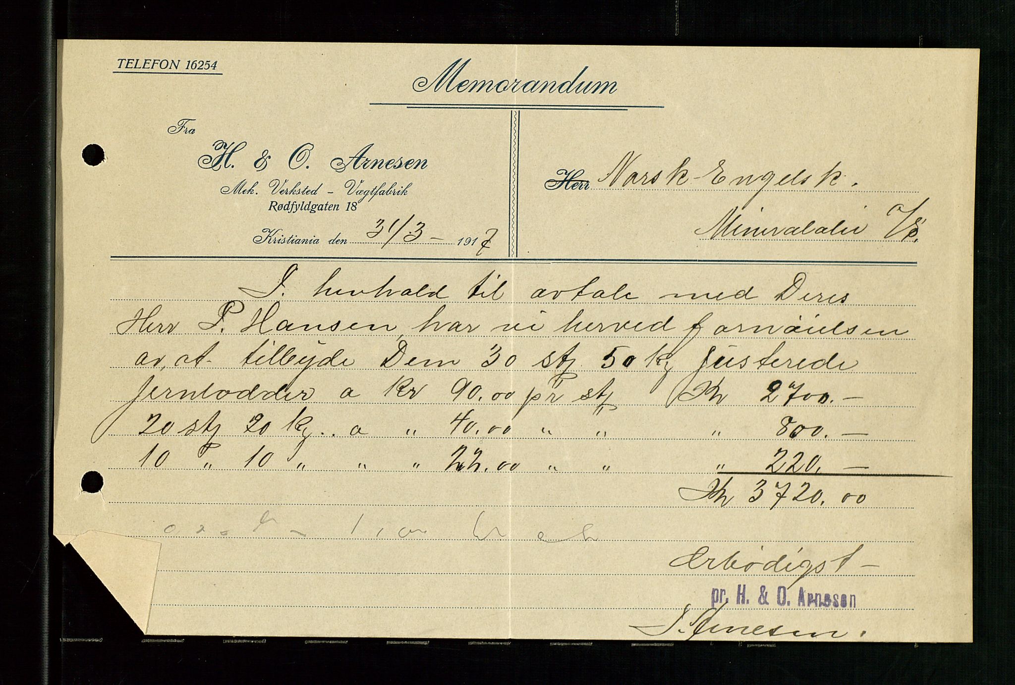 Pa 1521 - A/S Norske Shell, AV/SAST-A-101915/E/Ea/Eaa/L0001: Sjefskorrespondanse, 1917, p. 7