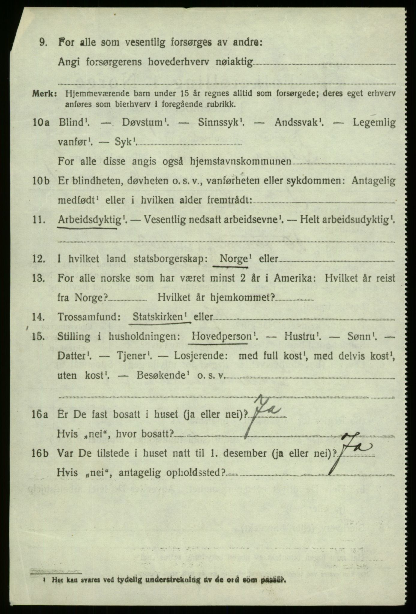 SAB, 1920 census for Davik, 1920, p. 2950