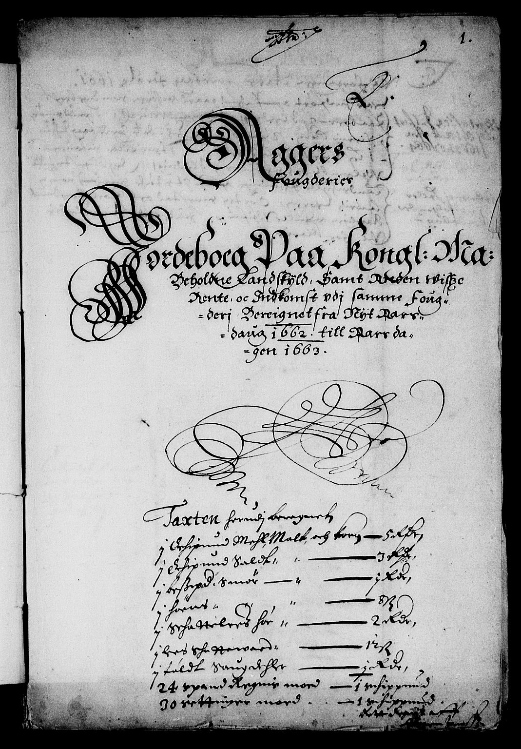 Rentekammeret inntil 1814, Reviderte regnskaper, Stiftamtstueregnskaper, Landkommissariatet på Akershus og Akershus stiftamt, AV/RA-EA-5869/R/Ra/L0009: Landkommissariatet på Akershus, 1662