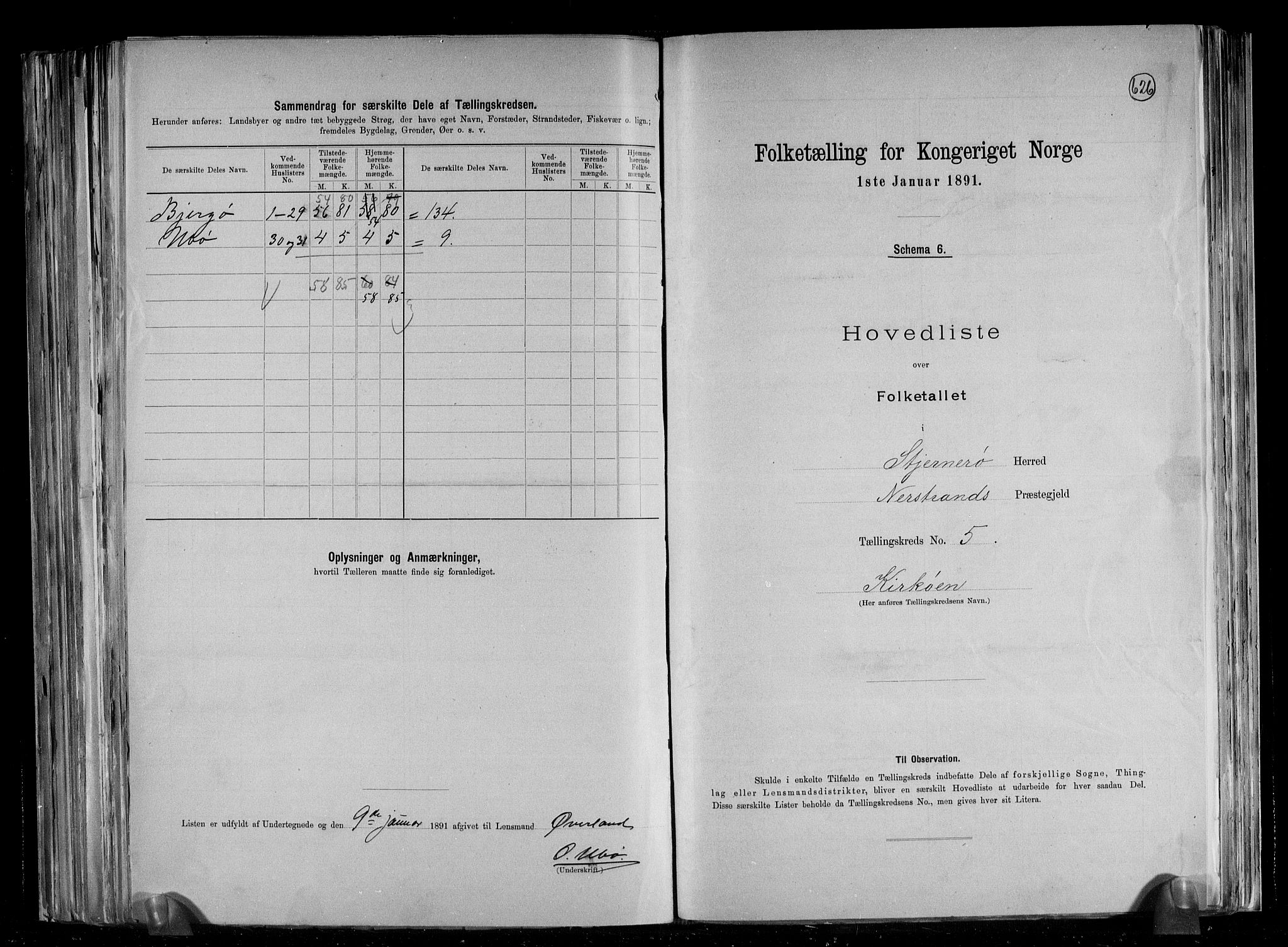 RA, 1891 census for 1140 Sjernarøy, 1891, p. 12