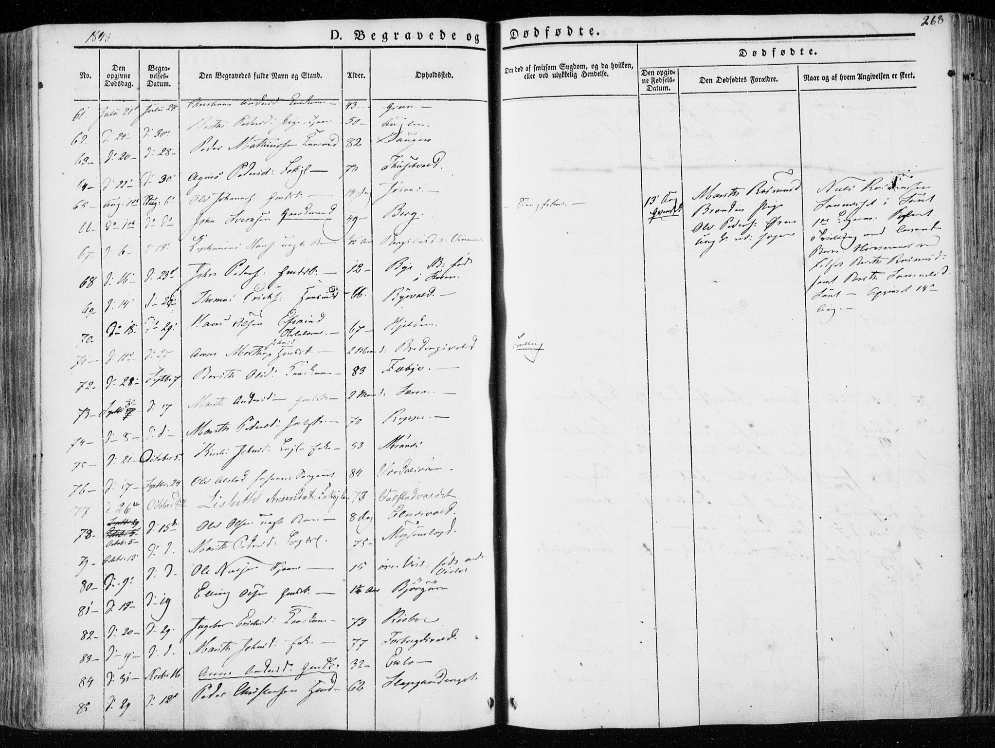 Ministerialprotokoller, klokkerbøker og fødselsregistre - Nord-Trøndelag, AV/SAT-A-1458/723/L0239: Parish register (official) no. 723A08, 1841-1851, p. 268