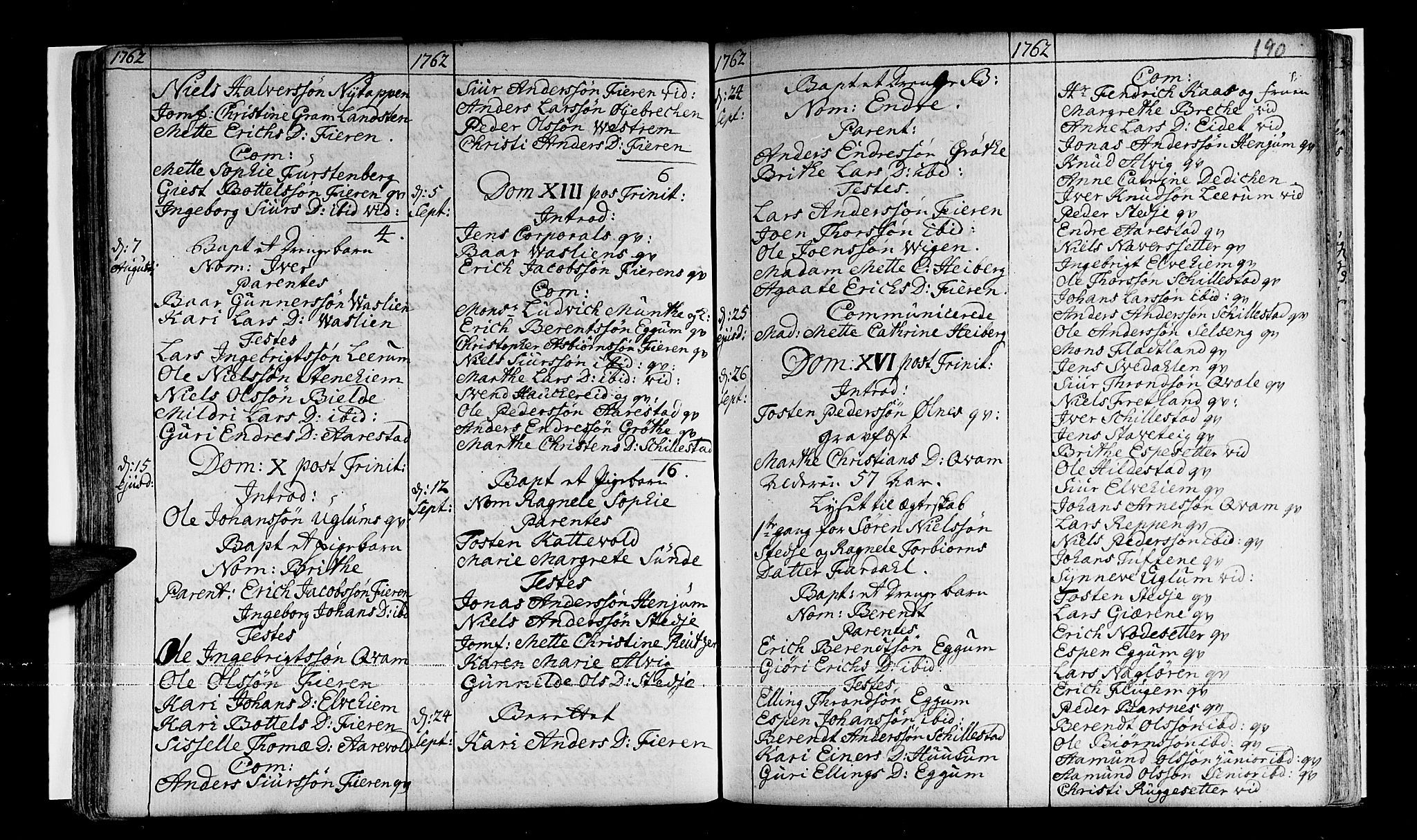 Sogndal sokneprestembete, AV/SAB-A-81301/H/Haa/Haaa/L0003: Parish register (official) no. A 3, 1747-1768, p. 190