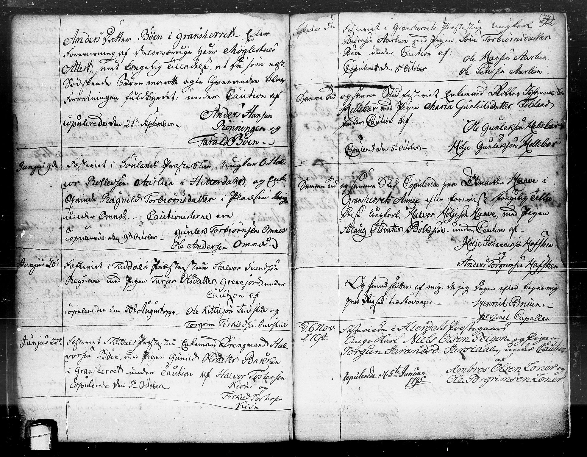 Hjartdal kirkebøker, SAKO/A-270/F/Fa/L0004: Parish register (official) no. I 4, 1727-1795, p. 77