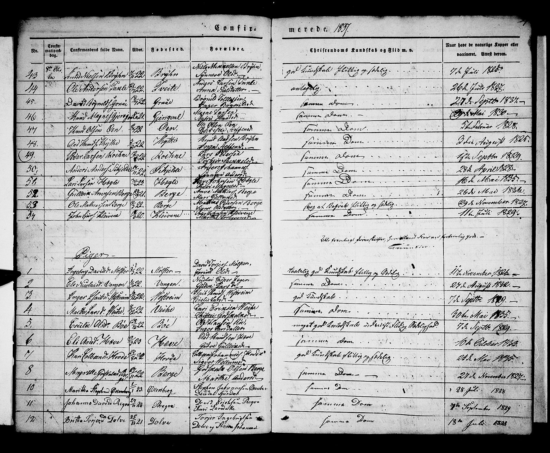 Voss sokneprestembete, AV/SAB-A-79001/H/Haa: Parish register (official) no. A 14, 1837-1847, p. 4